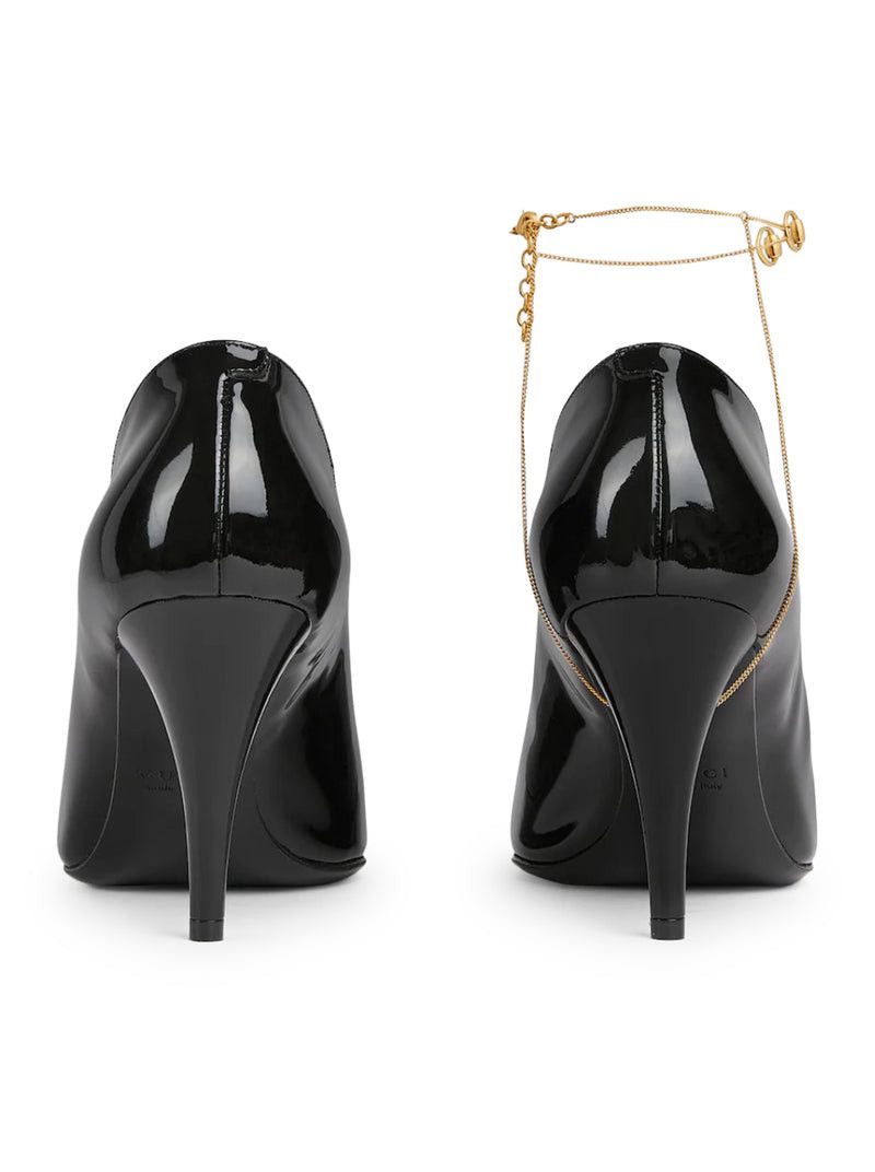 Gucci 107 PATENT LEATHER SABOT WITH HEEL Size US 10 / IT 40 - 3 Thumbnail