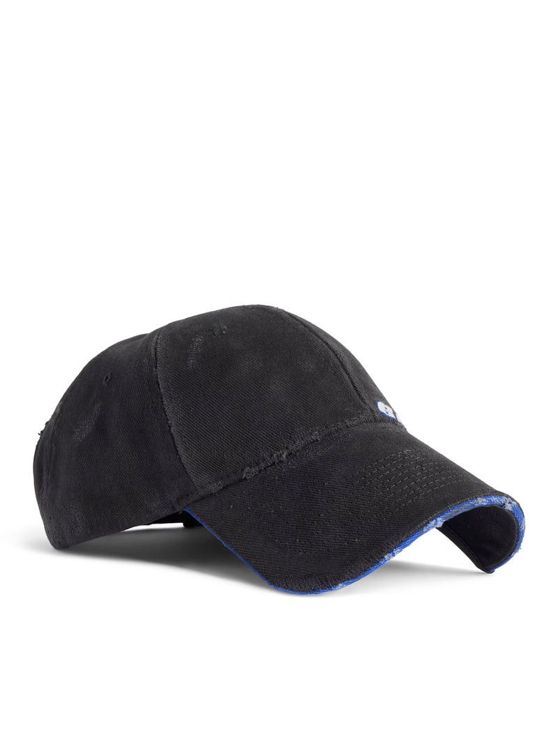 Balenciaga TILTED TYPO CAP IN BLACK Size ONE SIZE - 2 Thumbnail