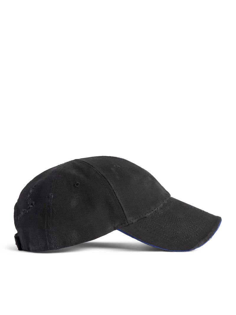 Balenciaga TILTED TYPO CAP IN BLACK Size ONE SIZE - 3 Thumbnail