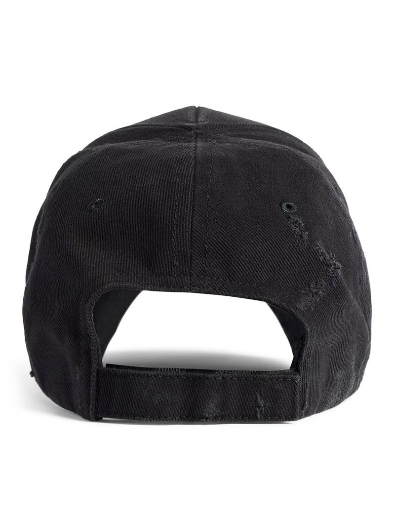 Balenciaga TILTED TYPO CAP IN BLACK Size ONE SIZE - 4 Thumbnail