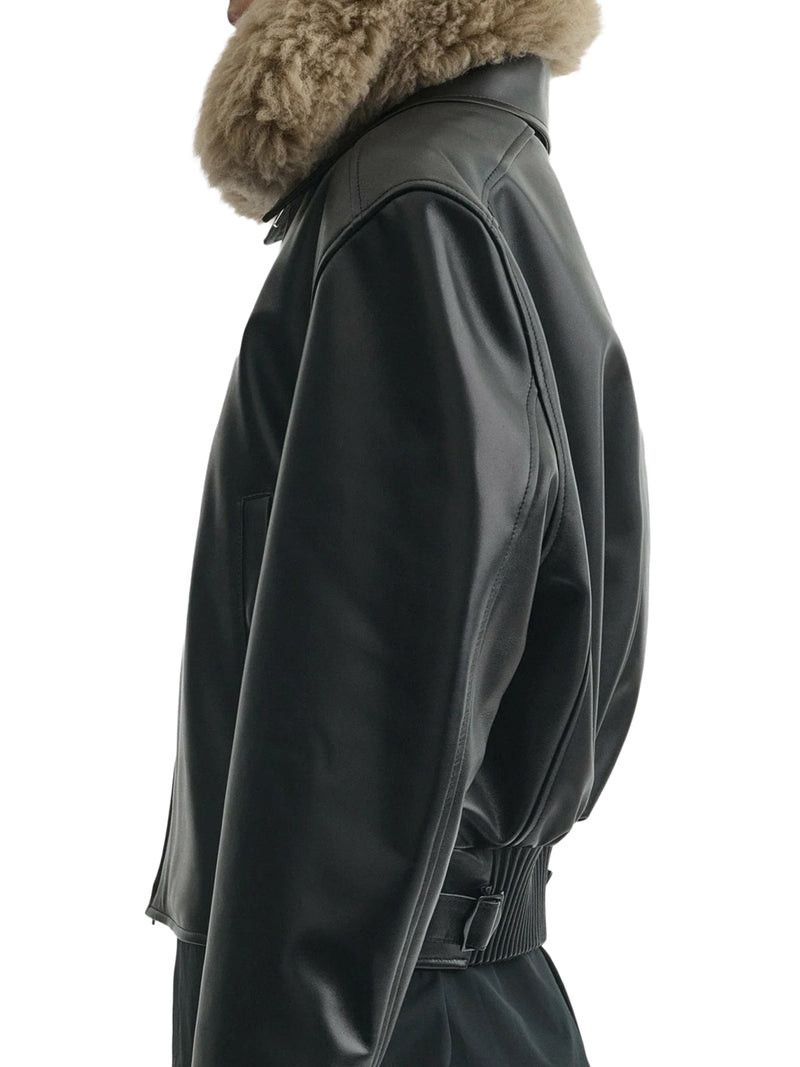 Phoebe Philo SHORT LEATHER AVIATOR JACKET Size M / US 6-8 / IT 42-44 - 4 Thumbnail