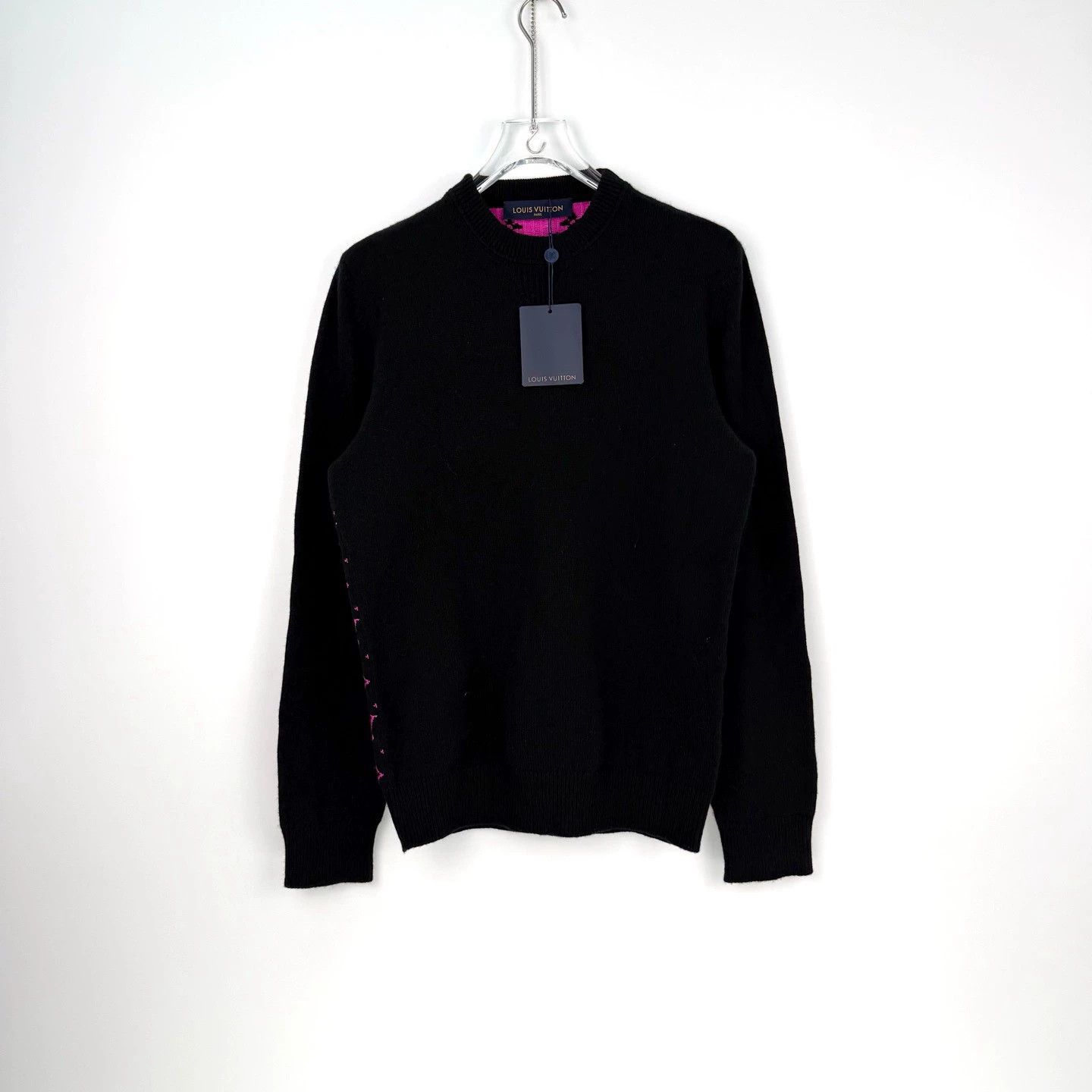 Louis Vuitton LV Black Pink Print Cashmere Sweater M - dmc Size US M / EU 48-50 / 2 - 3 Thumbnail