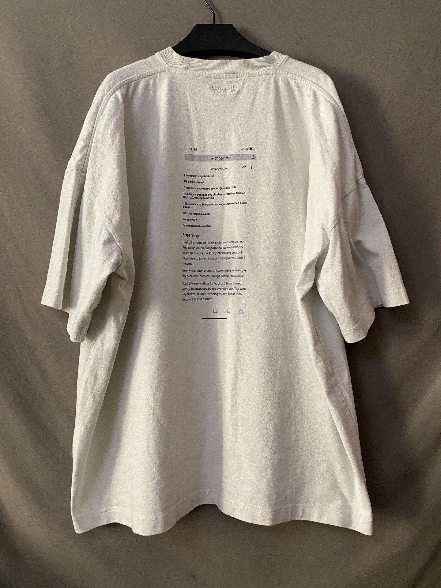 Vetements Vetements Vegan Taco Short Sleeve T-Shirt - dmc Size US S / EU 44-46 / 1 - 3 Thumbnail