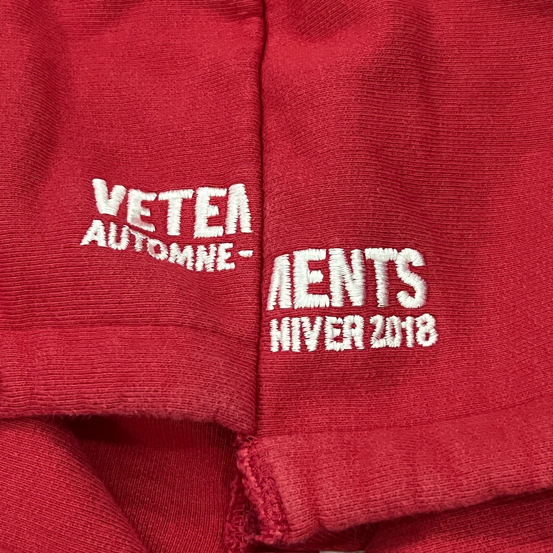 Vetements Vetements AW18 Deconstructed Red Hoodie - dmc Size US M / EU 48-50 / 2 - 8 Thumbnail
