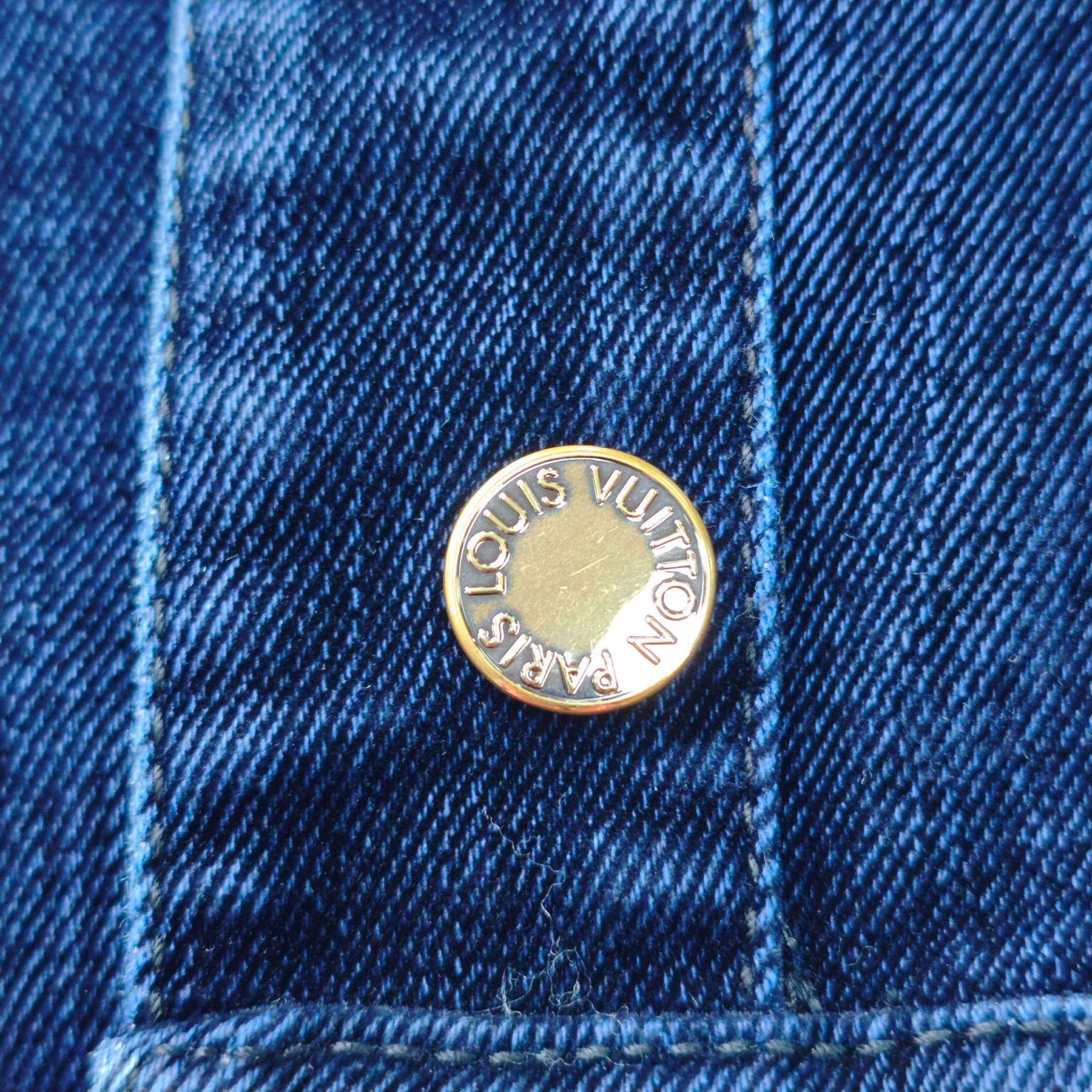 Louis Vuitton LV Washed Blue Denim Jacket Gold Button - dmc Size US XL / EU 56 / 4 - 7 Thumbnail
