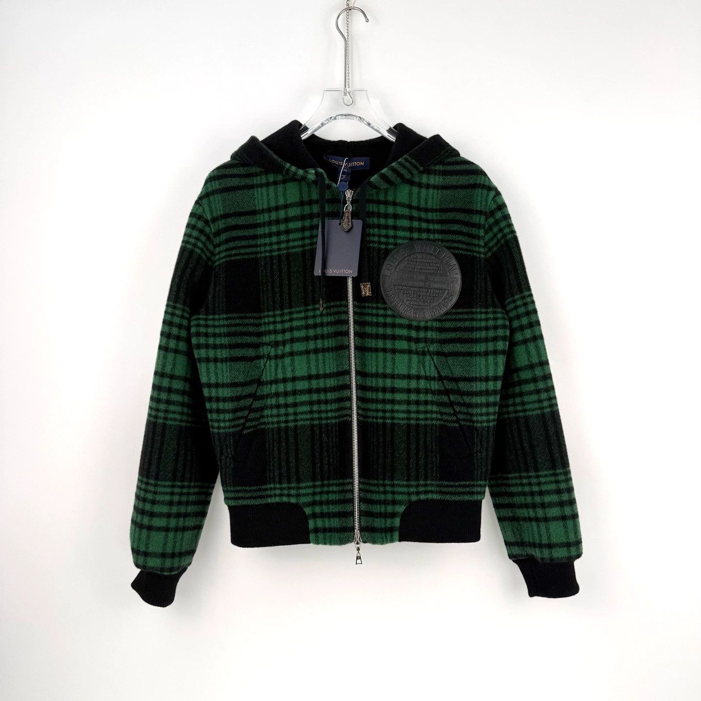 Louis Vuitton Green Plaid Wool Hooded Jacket - dmc Size US XS / EU 42 / 0 - 3 Thumbnail