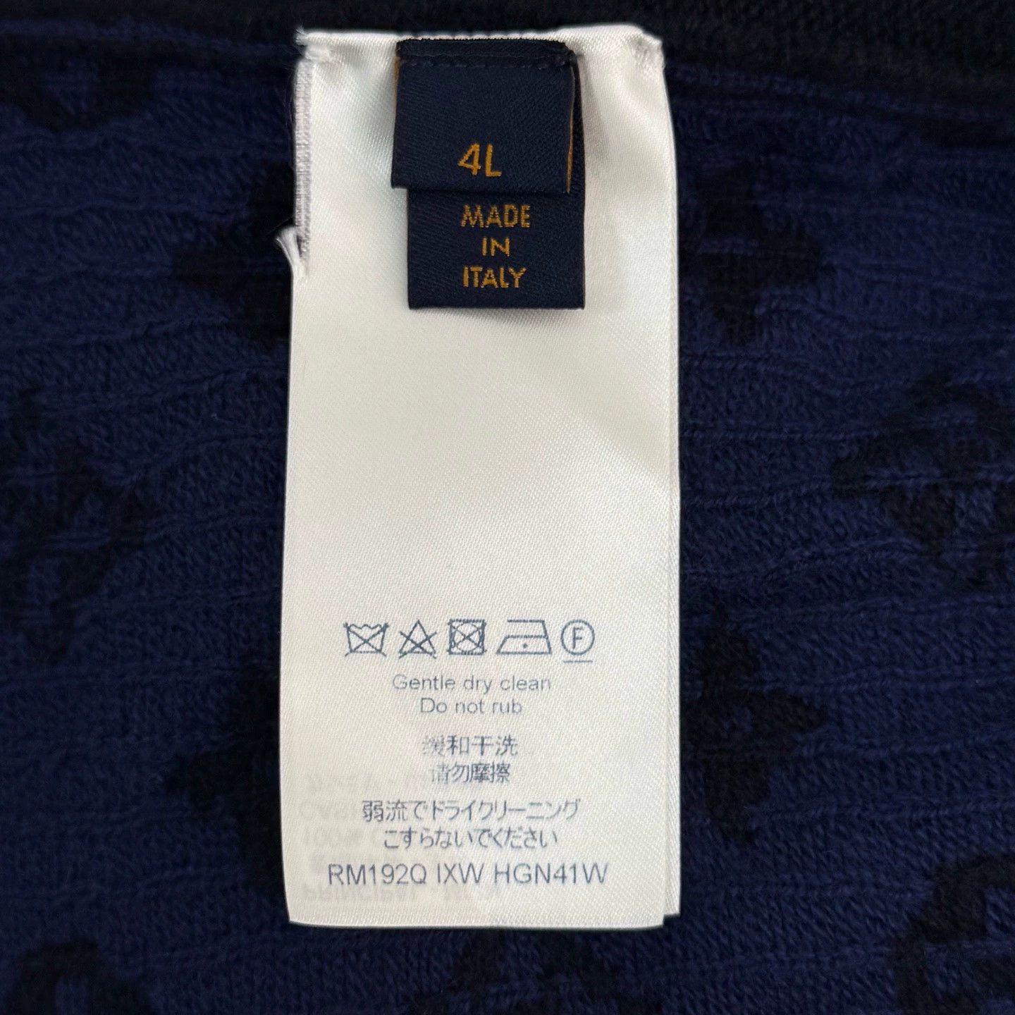 Louis Vuitton LV Blue Cashmere Sweater Back Logo 4L - dmc Size US L / EU 52-54 / 3 - 6 Thumbnail
