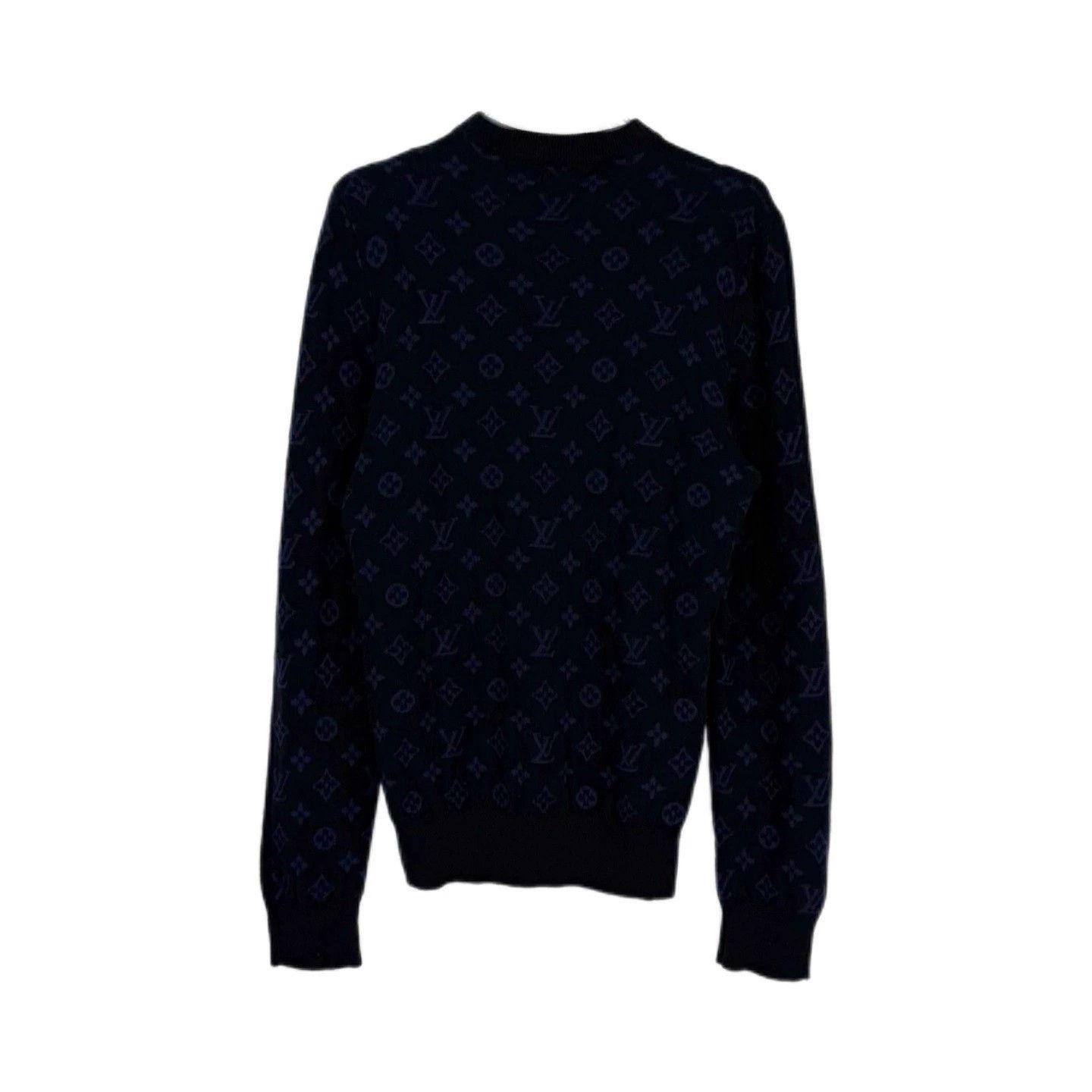 Louis Vuitton LV Blue Cashmere Sweater Back Logo 4L - dmc Size US L / EU 52-54 / 3 - 2 Thumbnail