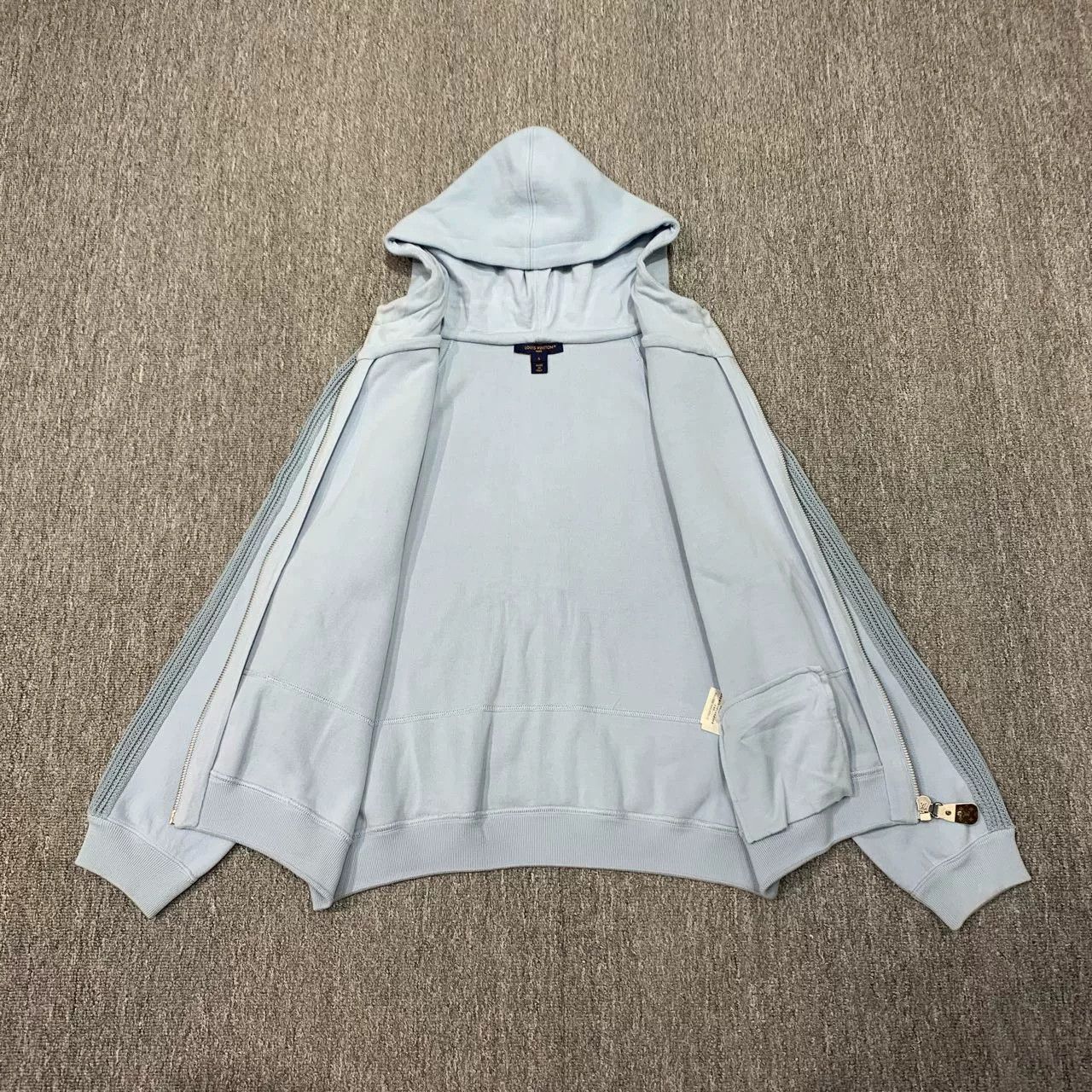 Louis Vuitton LV Blue Zip Hoodie Sweatshirt - dmc Size US S / EU 44-46 / 1 - 8 Thumbnail