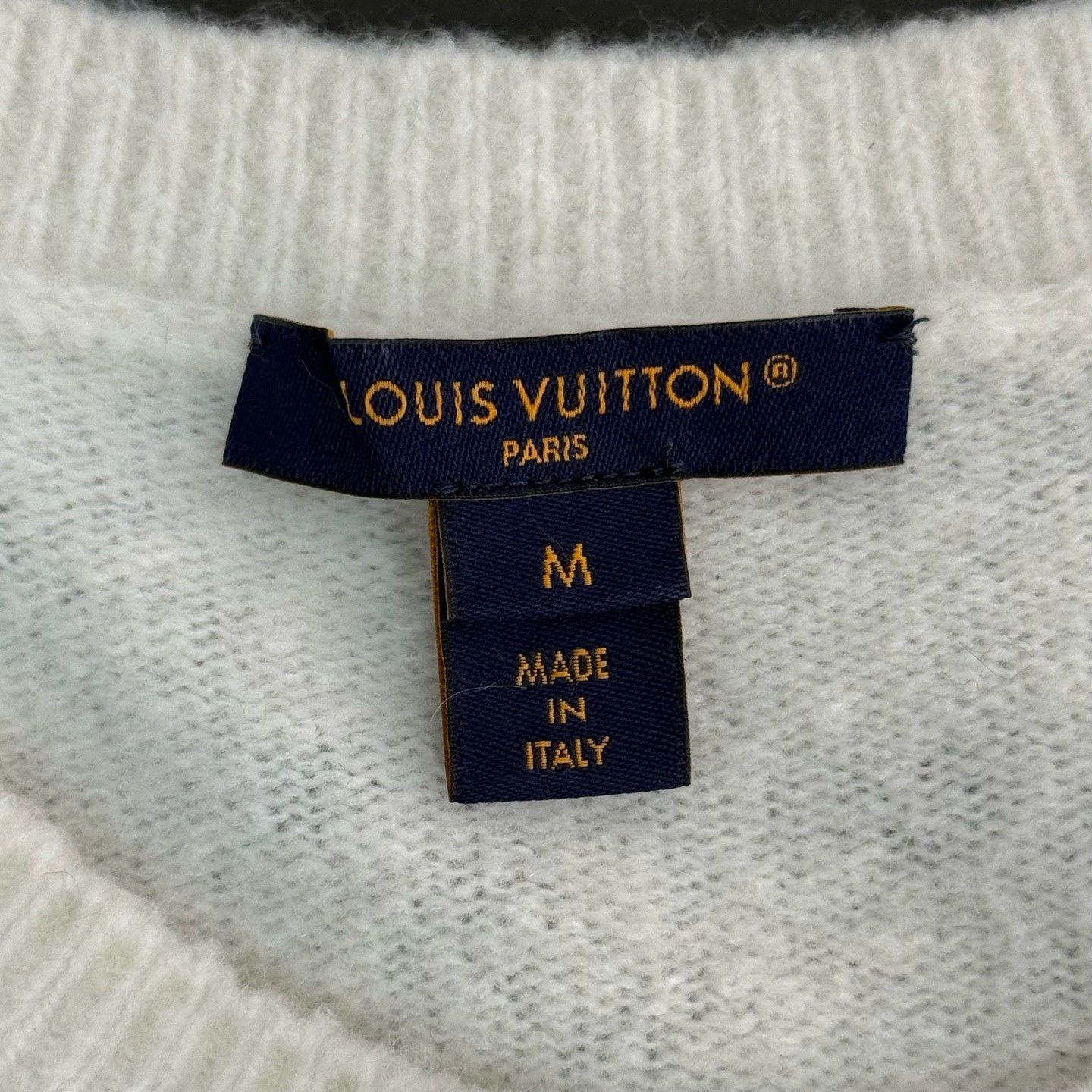 Louis Vuitton Louis Vuitton Beige Logo Short-Sleeve Sweater - dmc Size US M / EU 48-50 / 2 - 5 Thumbnail