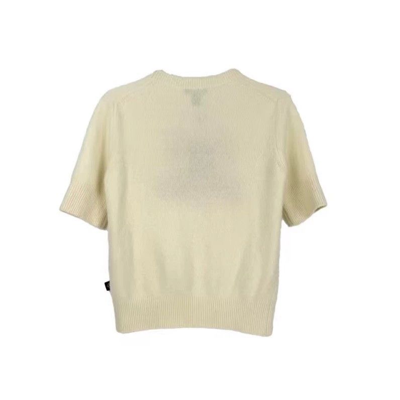 Louis Vuitton Louis Vuitton Beige Logo Short-Sleeve Sweater - dmc Size US M / EU 48-50 / 2 - 2 Thumbnail