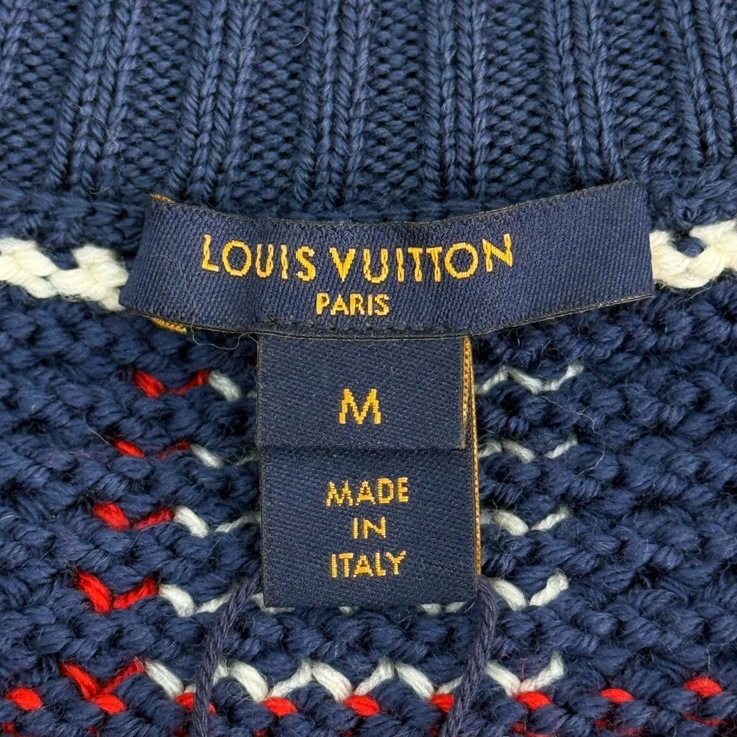 Louis Vuitton LV Red White Blue Plaid Wool Sweater M - dmc Size US M / EU 48-50 / 2 - 5 Thumbnail