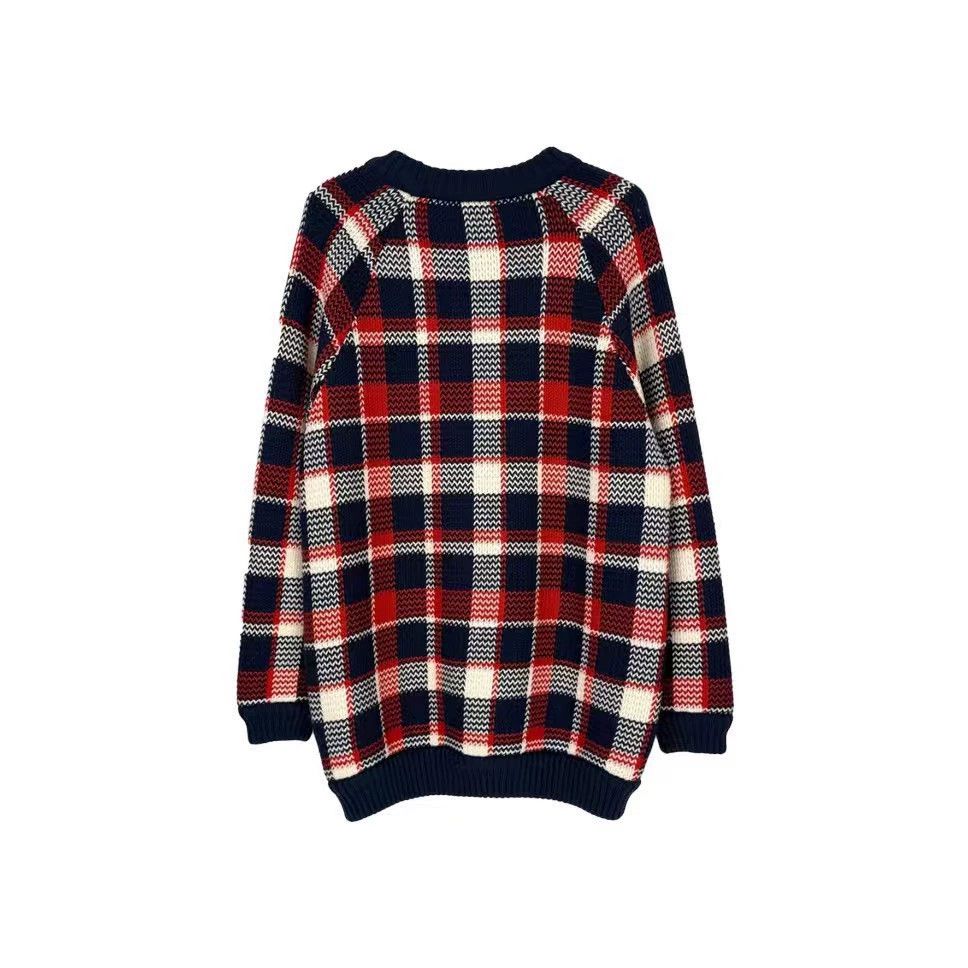 Louis Vuitton LV Red White Blue Plaid Wool Sweater M - dmc Size US M / EU 48-50 / 2 - 2 Thumbnail