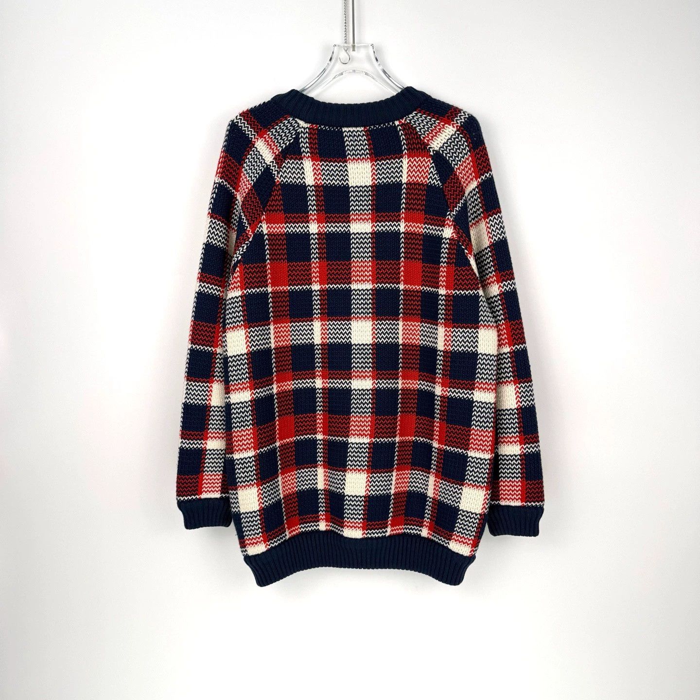 Louis Vuitton LV Red White Blue Plaid Wool Sweater M - dmc Size US M / EU 48-50 / 2 - 4 Thumbnail
