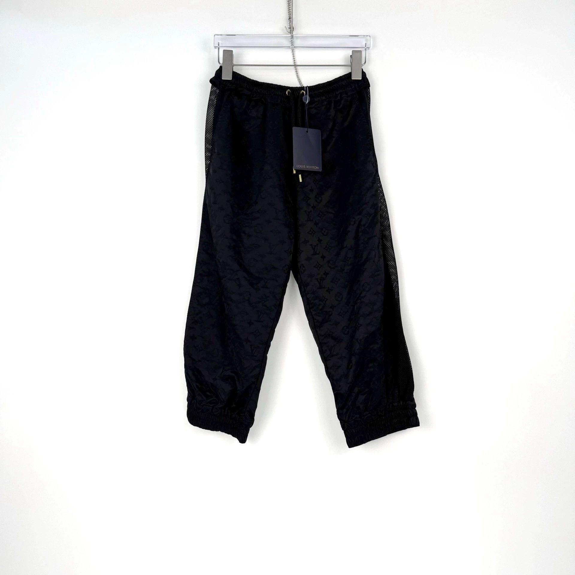 Louis Vuitton LV Black Logo Mesh Panel Cropped Pants - dmc Size US 31 - 3 Thumbnail