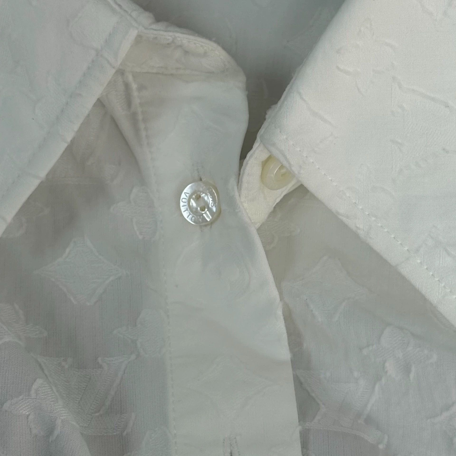 Louis Vuitton LV White Patterned Long Sleeve Shirt - dmc Size US XS / EU 42 / 0 - 7 Thumbnail