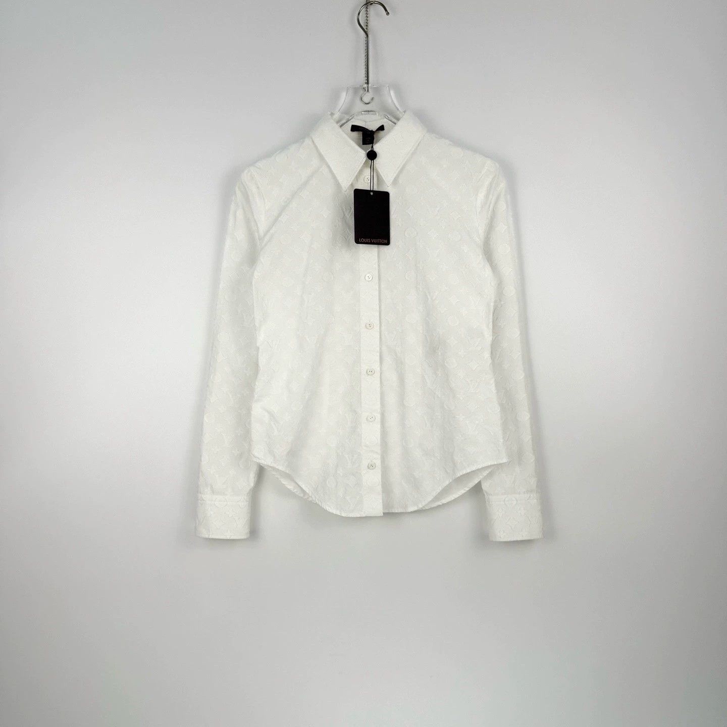 Louis Vuitton LV White Patterned Long Sleeve Shirt - dmc Size US XS / EU 42 / 0 - 3 Thumbnail
