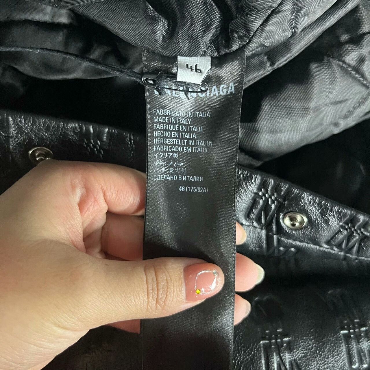 Balenciaga Balenciaga Black Logo Leather Jacket - dmc Size US S / EU 44-46 / 1 - 7 Thumbnail