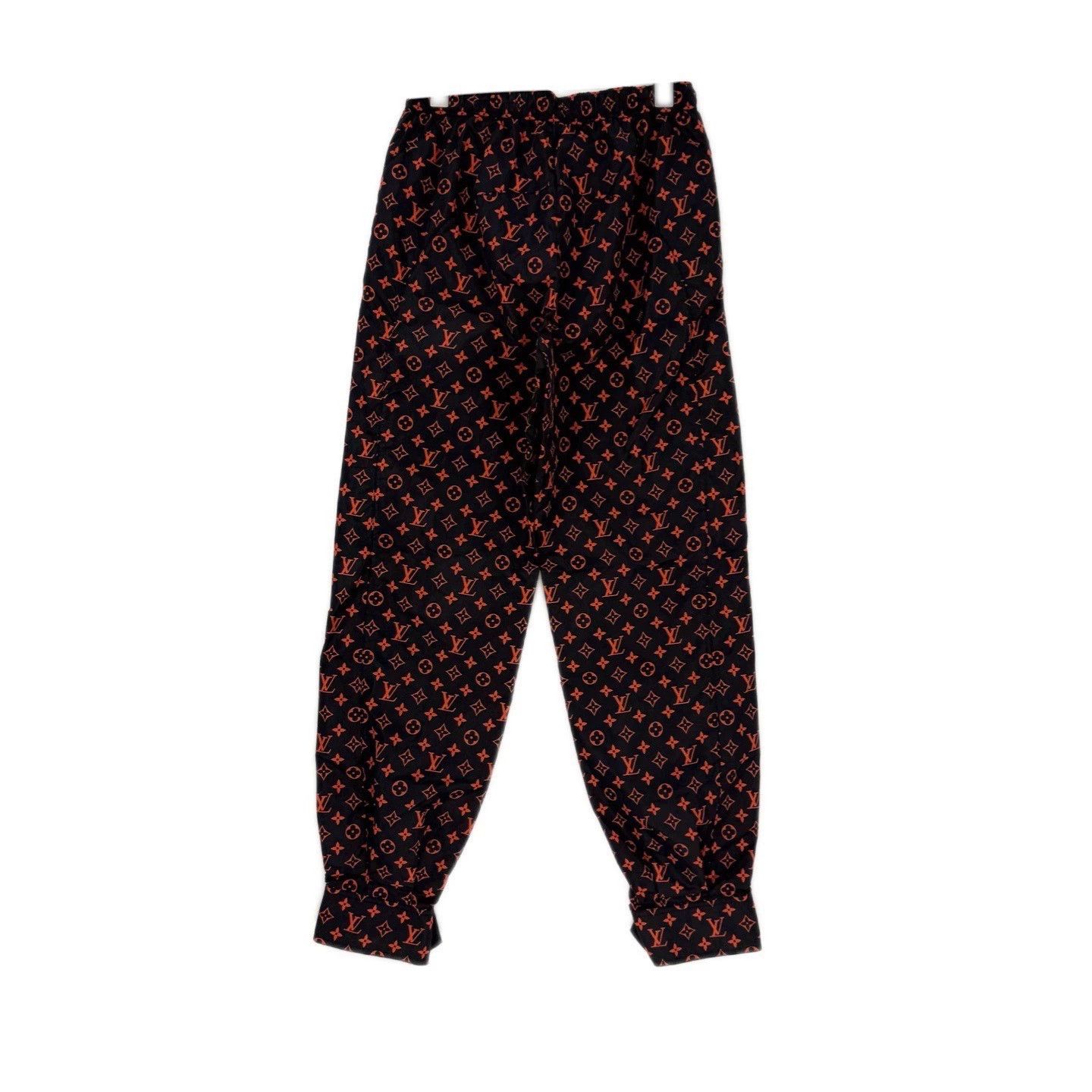 Louis Vuitton LV Black Orange All-over Print Sweatpants Size 42 - dmc Size US 31 - 2 Thumbnail