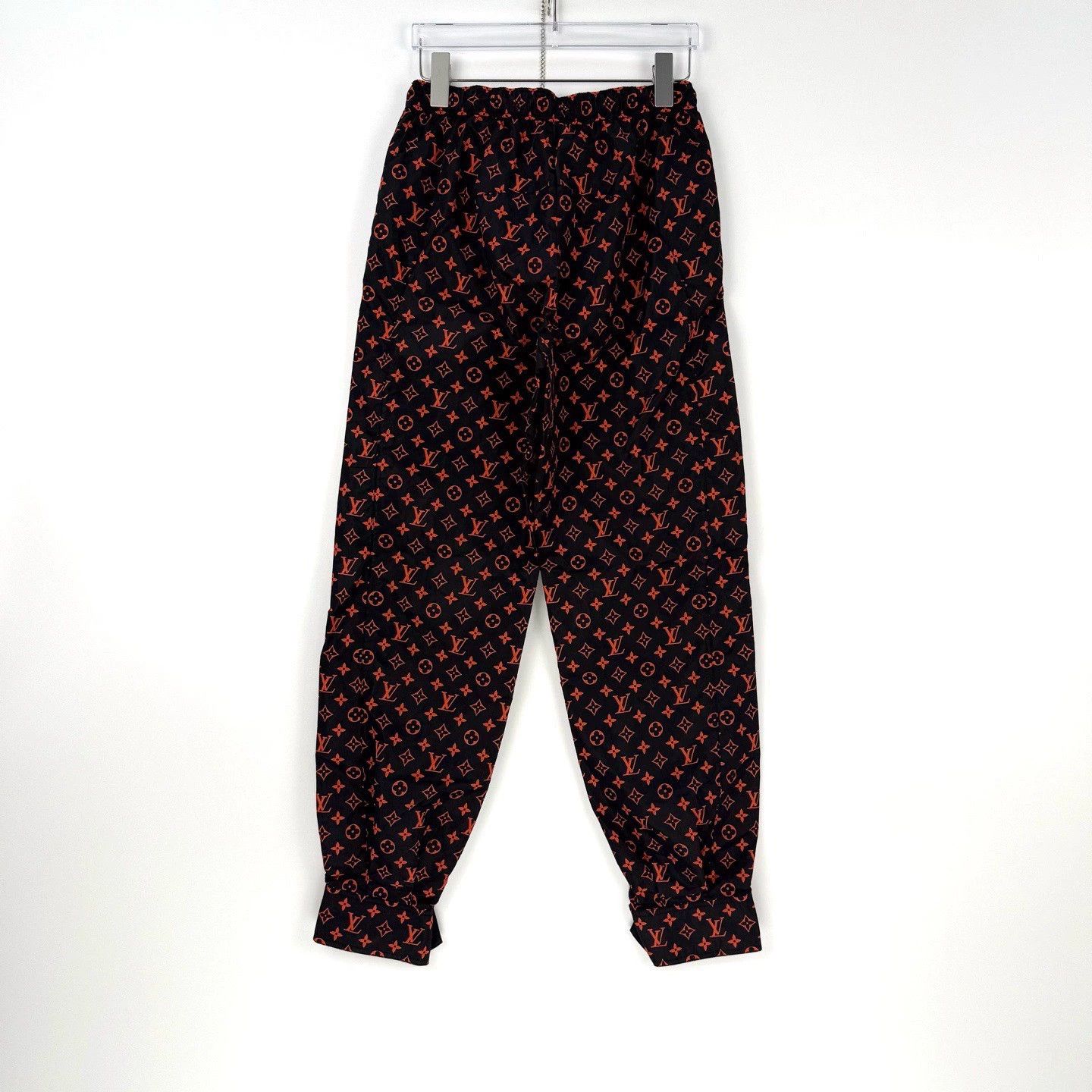 Louis Vuitton LV Black Orange All-over Print Sweatpants Size 42 - dmc Size US 31 - 4 Thumbnail