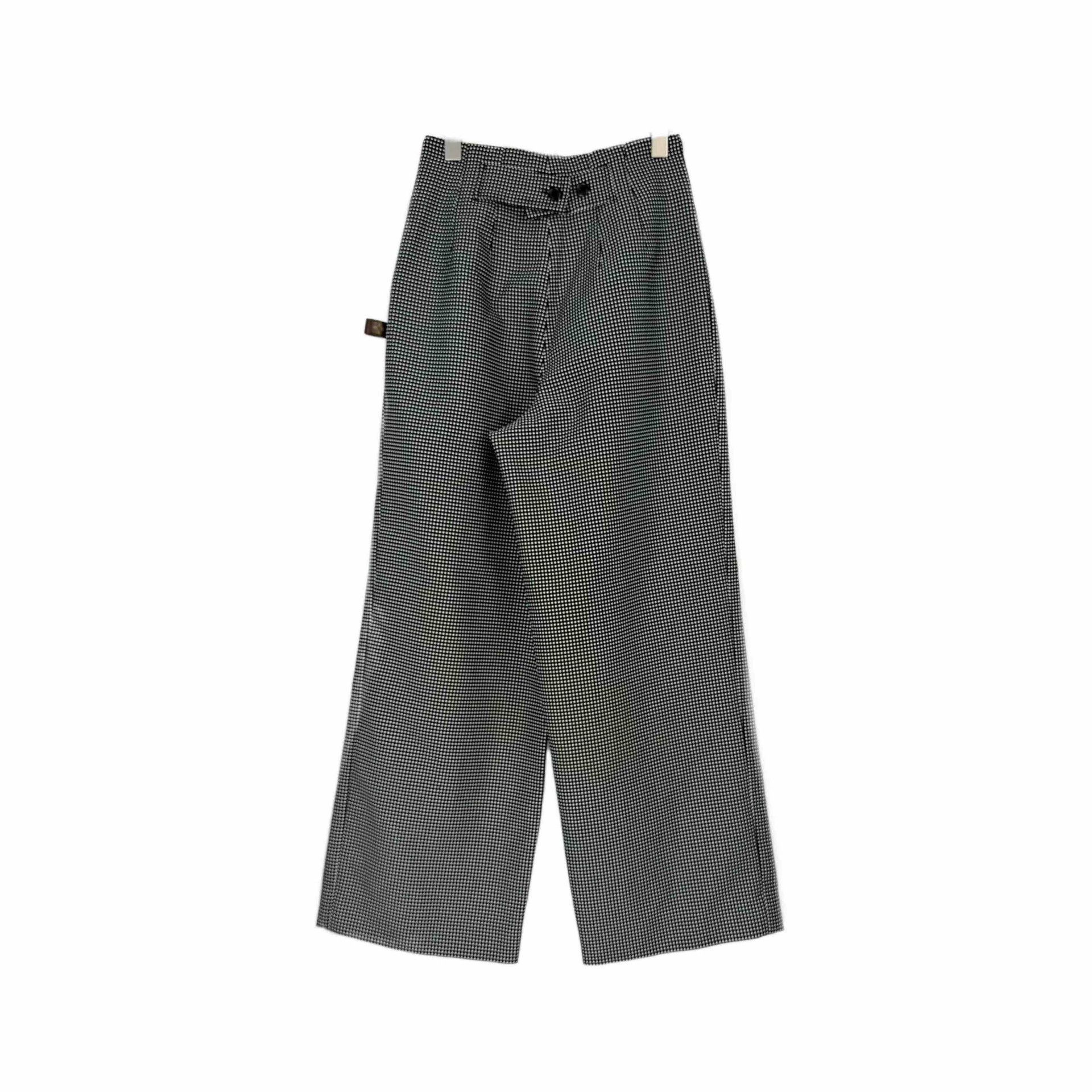 Louis Vuitton LV Black White Check Button Trousers - dmc Size US 36 / EU 52 - 2 Thumbnail