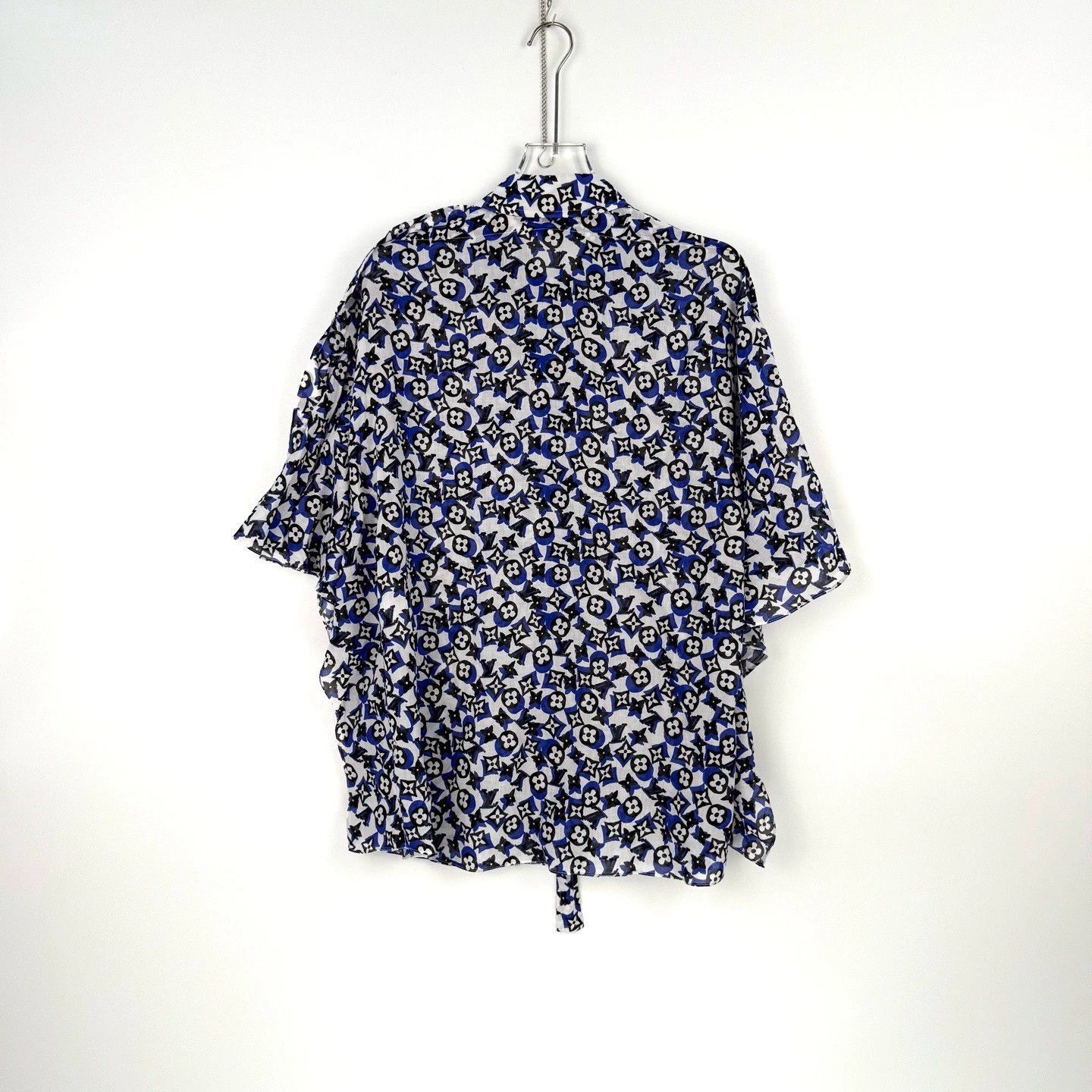 Louis Vuitton Louis Vuitton Blue Logo Cotton Shirt - dmc Size US S / EU 44-46 / 1 - 4 Thumbnail