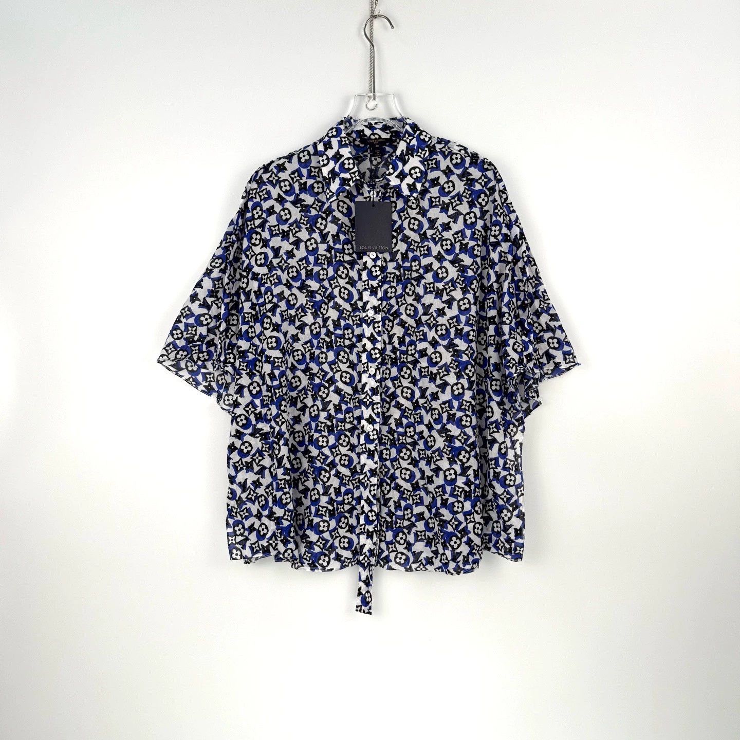Louis Vuitton Louis Vuitton Blue Logo Cotton Shirt - dmc Size US S / EU 44-46 / 1 - 3 Thumbnail