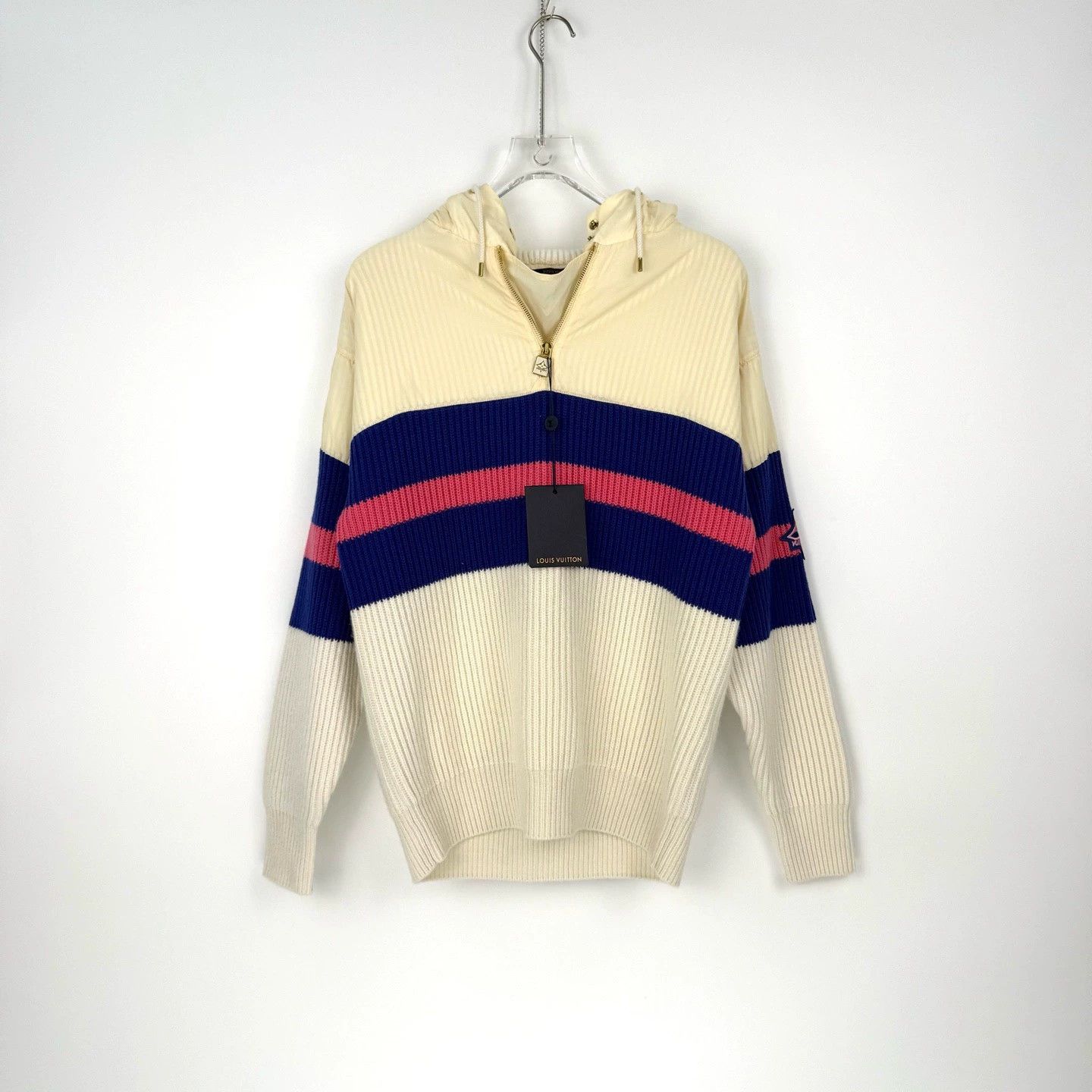 Louis Vuitton Louis Vuitton Beige Logo Wool Cashmere Sweater - dmc Size US S / EU 44-46 / 1 - 3 Thumbnail