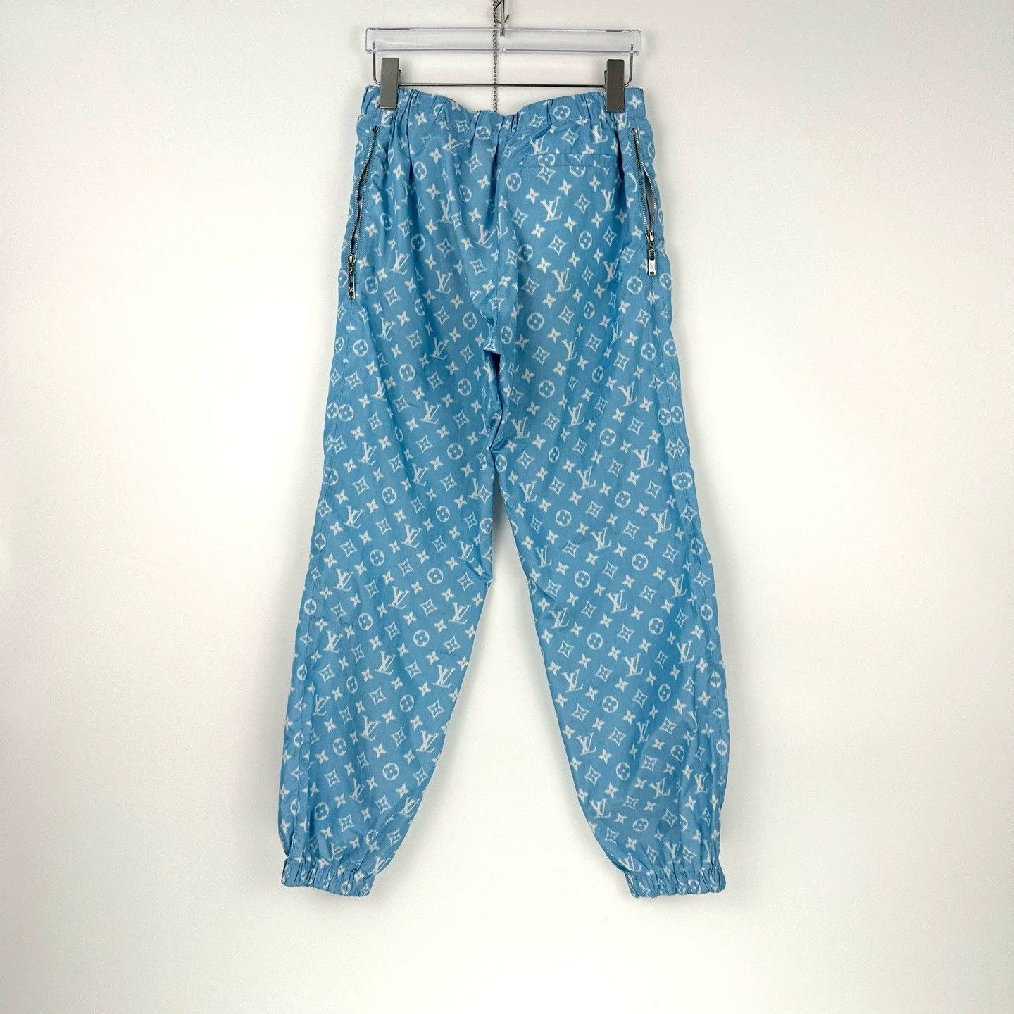 Louis Vuitton Louis Vuitton Blue Logo Silk Blend Pants - dmc Size US 36 / EU 52 - 4 Thumbnail