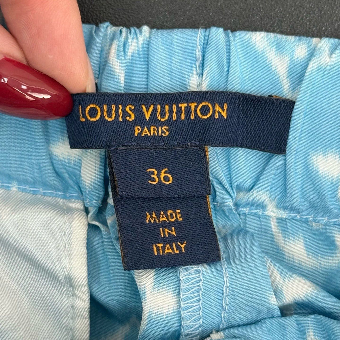 Louis Vuitton Louis Vuitton Blue Logo Silk Blend Pants - dmc Size US 36 / EU 52 - 5 Thumbnail