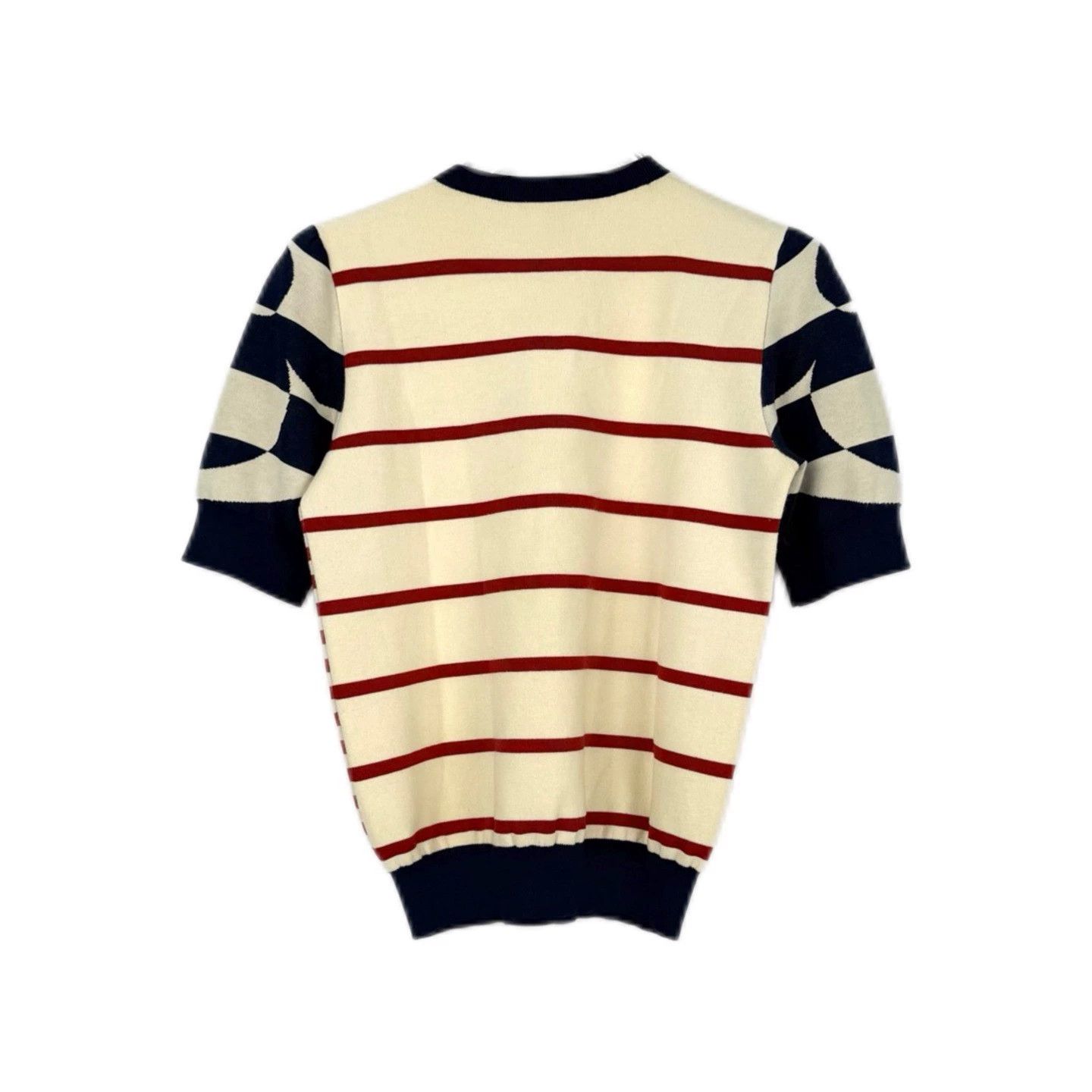 Louis Vuitton LV Red Blue White Stripe Logo Knit Top - dmc Size US M / EU 48-50 / 2 - 2 Thumbnail