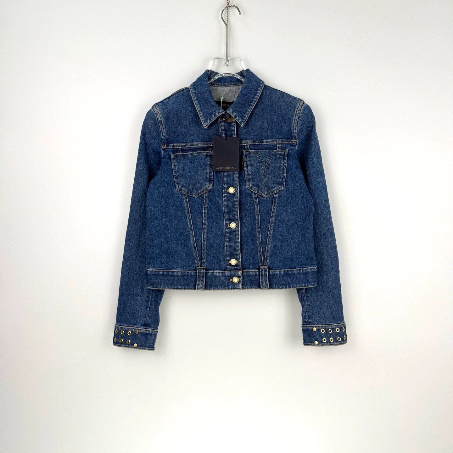 Louis Vuitton Louis Vuitton Washed Blue Denim Jacket With Rivets - dmc Size US M / EU 48-50 / 2 - 3 Thumbnail