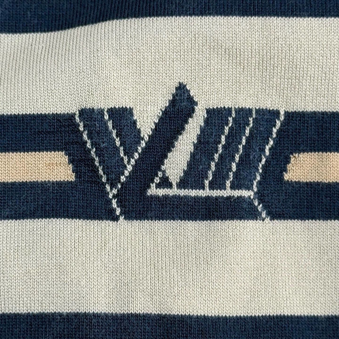 Louis Vuitton LV Beige Blue Stripe Silk Blend Long Sleeve - dmc Size US XS / EU 42 / 0 - 7 Thumbnail
