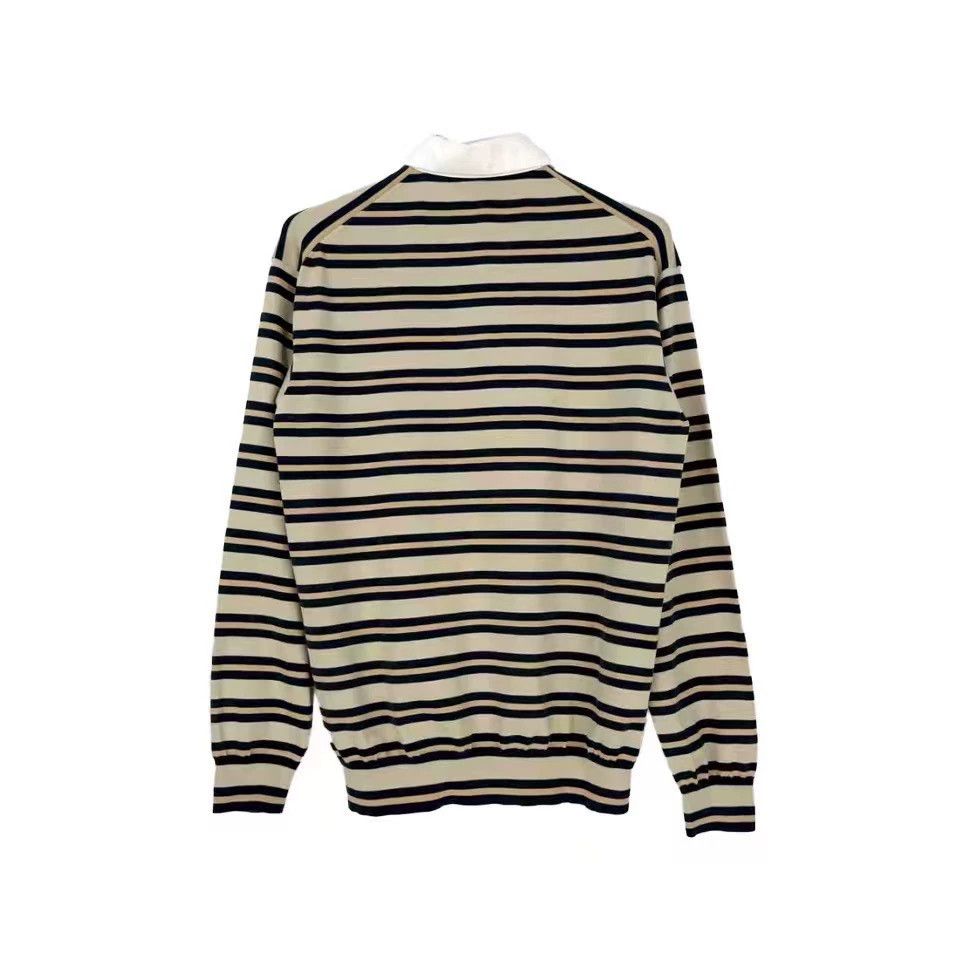 Louis Vuitton LV Beige Blue Stripe Silk Blend Long Sleeve - dmc Size US XS / EU 42 / 0 - 2 Thumbnail