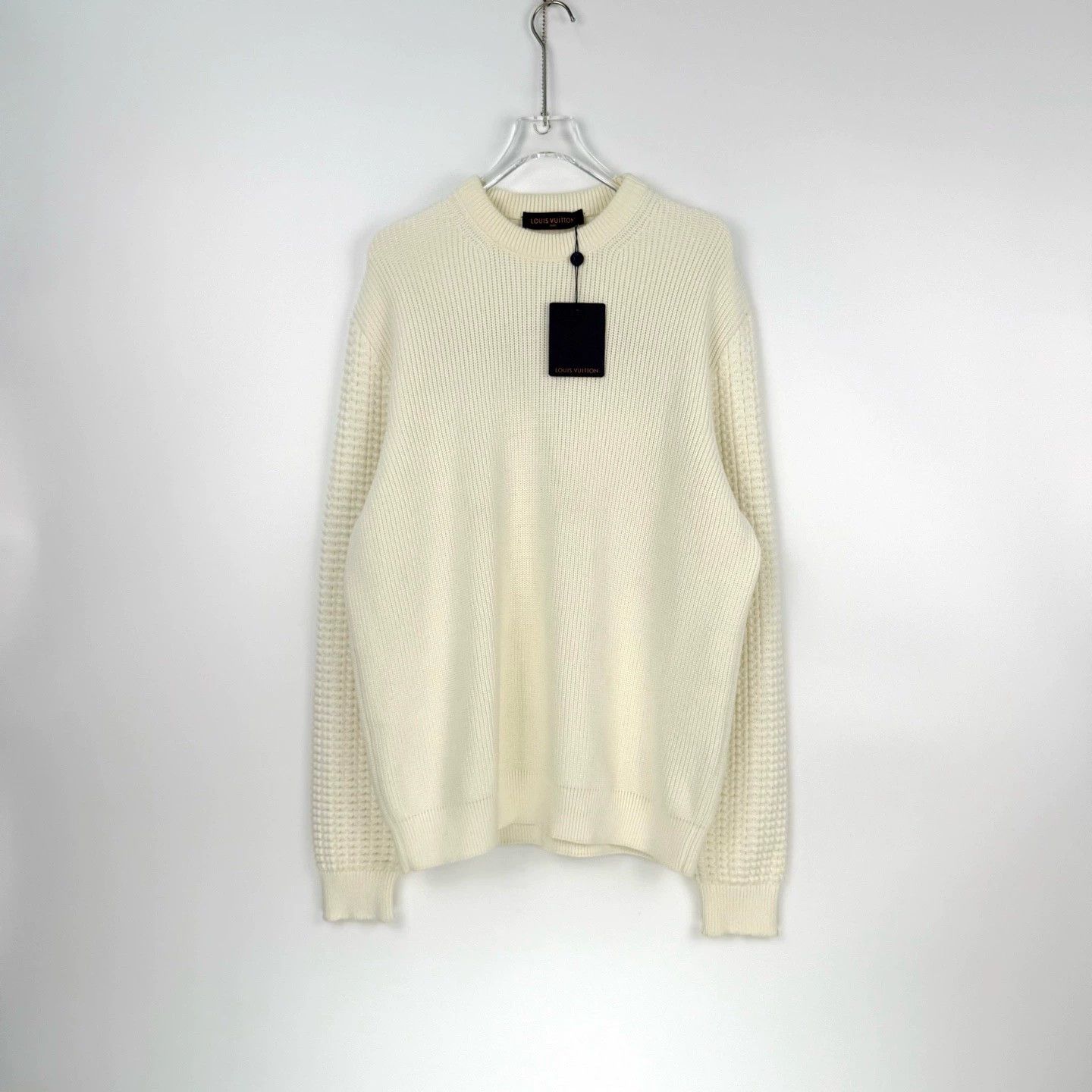 Louis Vuitton Louis Vuitton White Embroidered Logo Sweater XL - dmc Size US XL / EU 56 / 4 - 3 Thumbnail