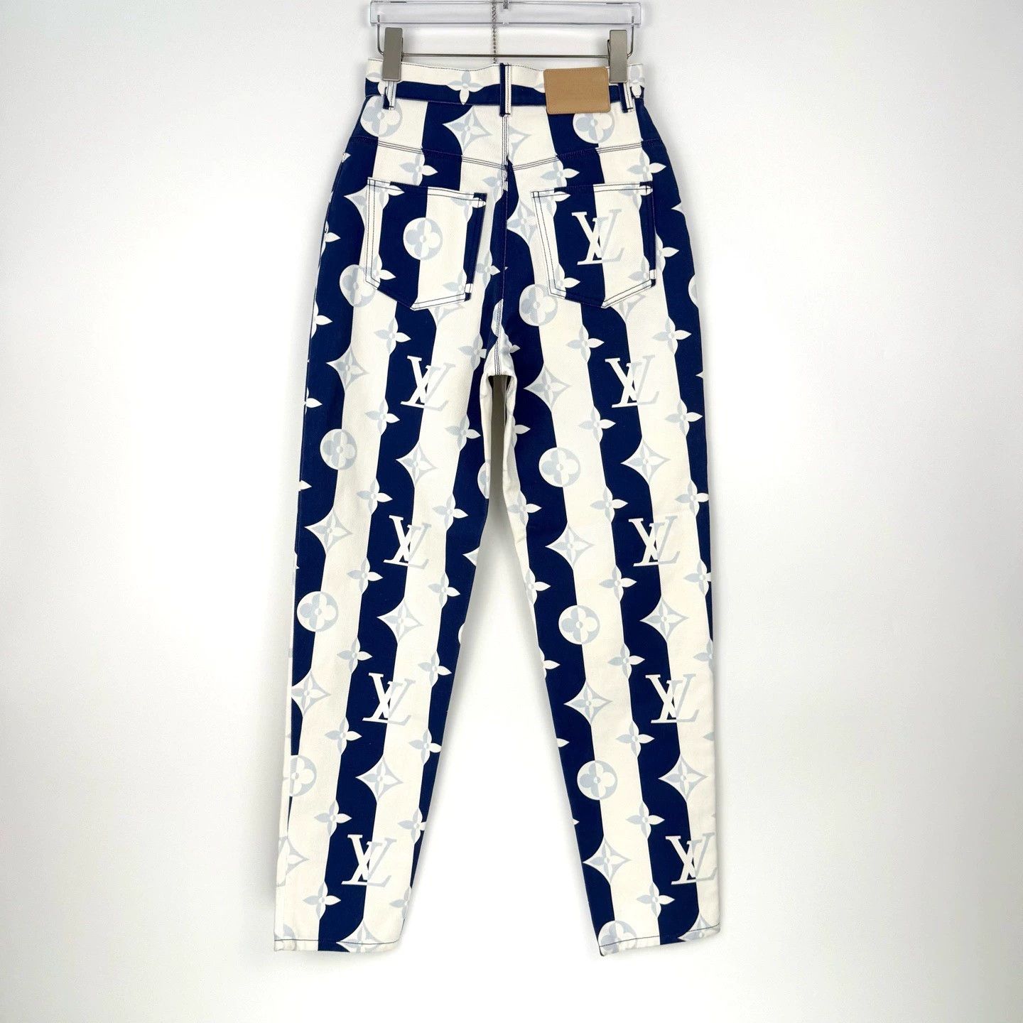 Louis Vuitton LV Blue White Logo Denim Jeans - dmc Size US 36 / EU 52 - 4 Thumbnail