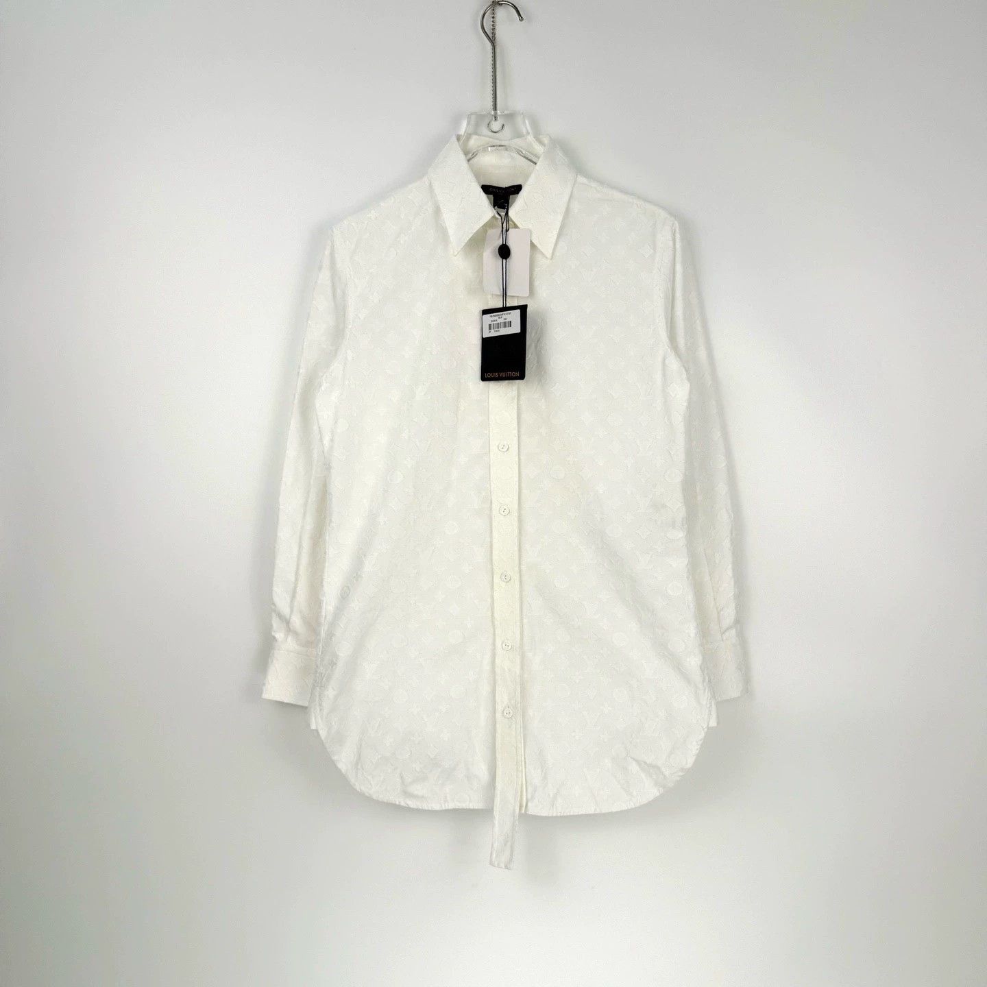 Louis Vuitton LV White Logo Pattern Button-Up Shirt - dmc Size US XS / EU 42 / 0 - 3 Thumbnail