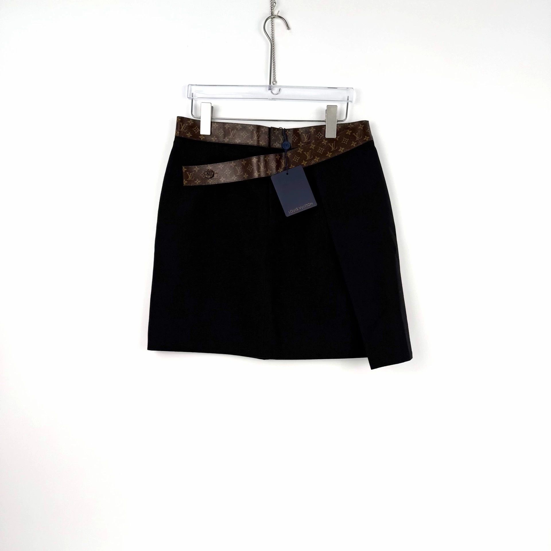 Louis Vuitton Louis Vuitton Black Monogram Wool Silk Skirt - dmc Size US 34 / EU 50 - 3 Thumbnail