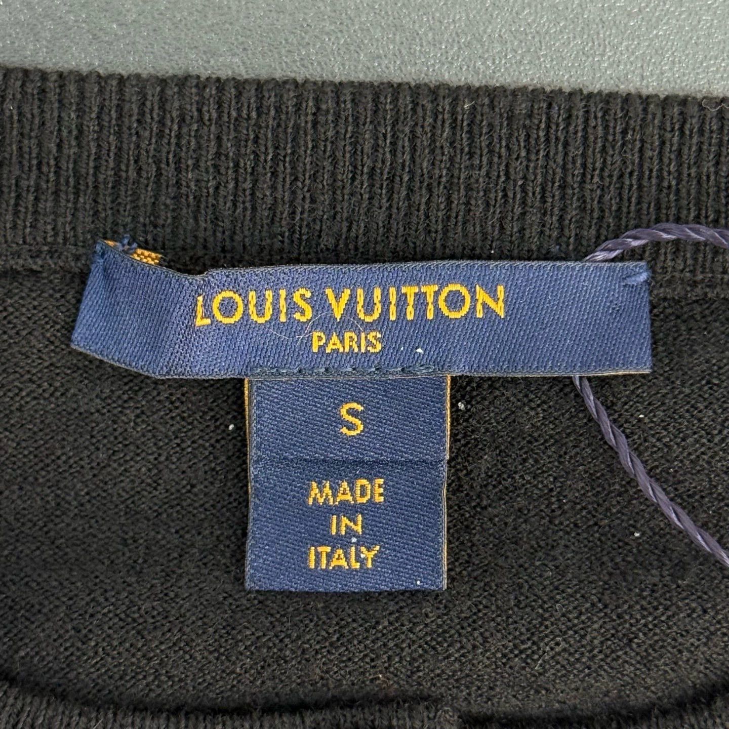 Louis Vuitton LV Black Wool Cardigan with Logo Badges - dmc Size US S / EU 44-46 / 1 - 5 Thumbnail