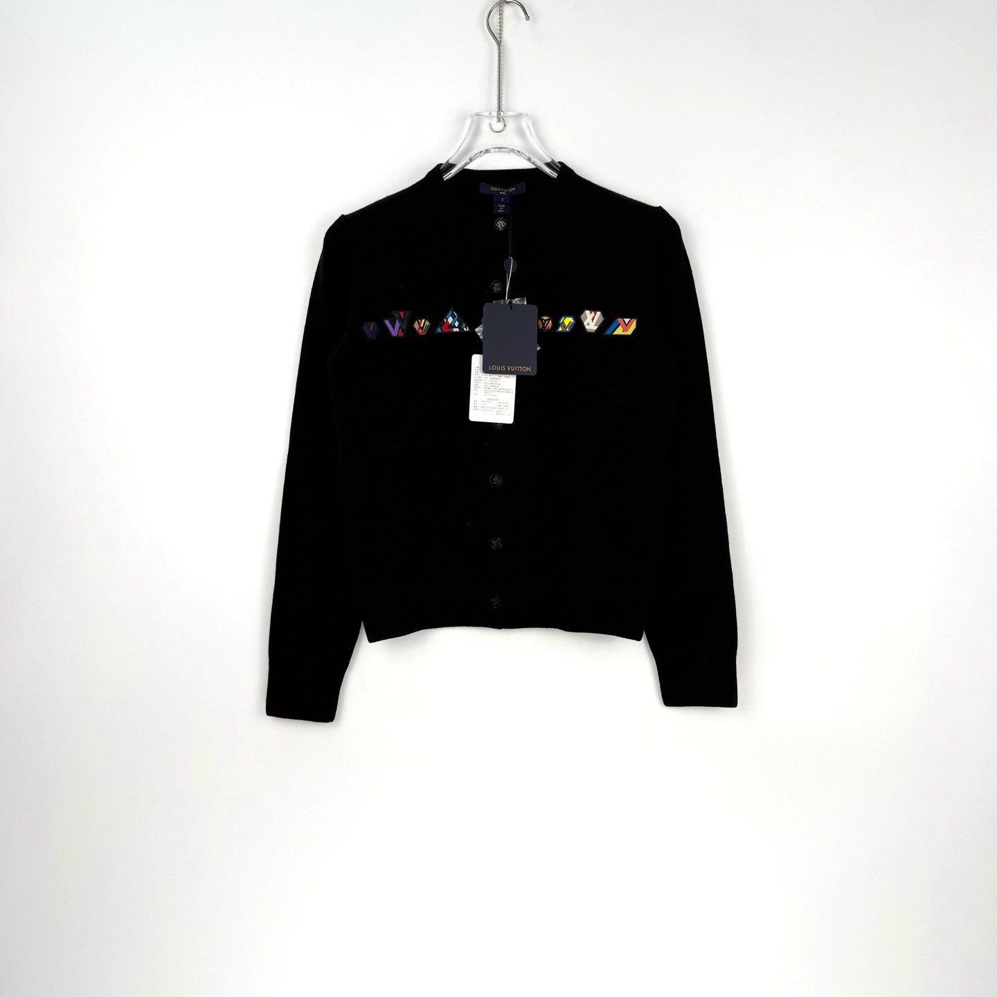 Louis Vuitton LV Black Wool Cardigan with Logo Badges - dmc Size US S / EU 44-46 / 1 - 3 Thumbnail