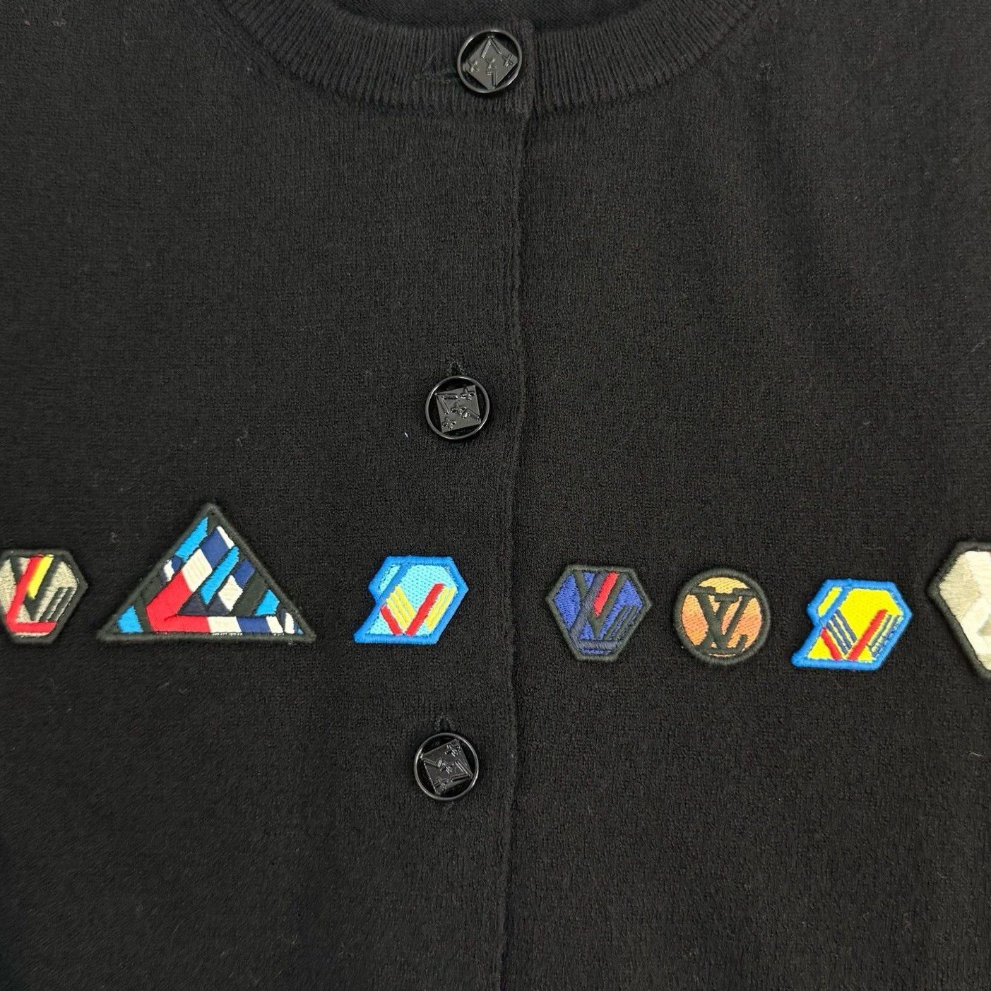 Louis Vuitton LV Black Wool Cardigan with Logo Badges - dmc Size US S / EU 44-46 / 1 - 7 Thumbnail