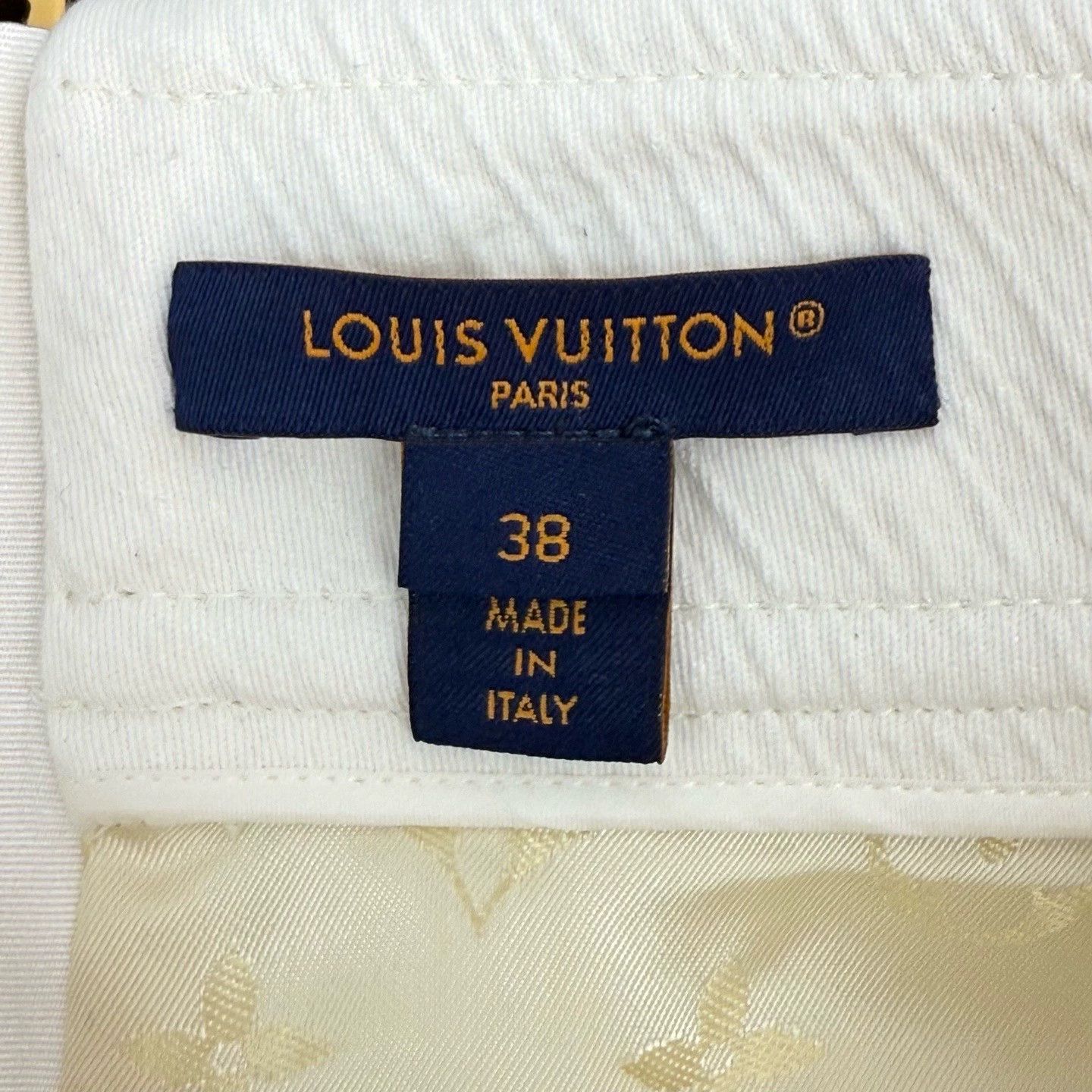 Louis Vuitton Louis Vuitton Cream Metal Logo Midi Skirt - dmc Size US 38 / EU 54 - 5 Thumbnail