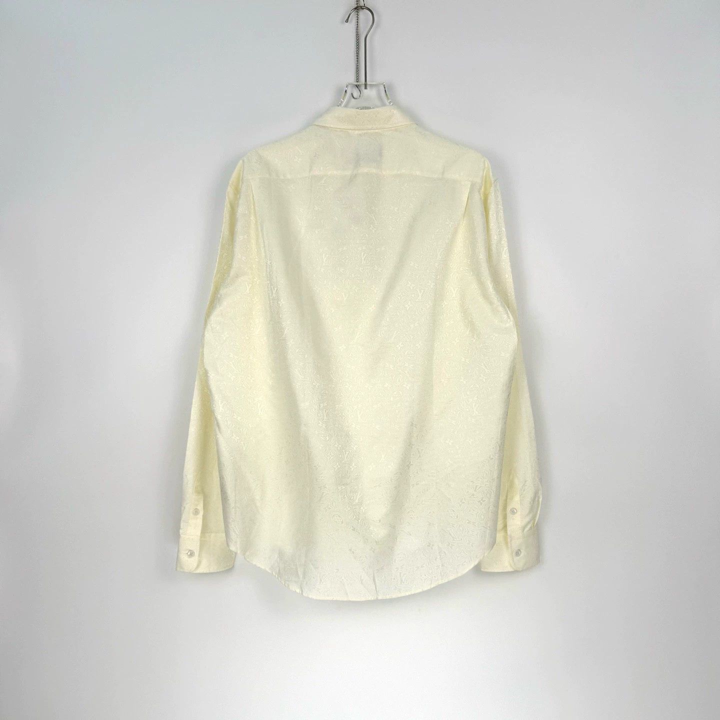 Louis Vuitton LV Beige Cotton Silk Logo Shirt - dmc Size US XL / EU 56 / 4 - 4 Thumbnail