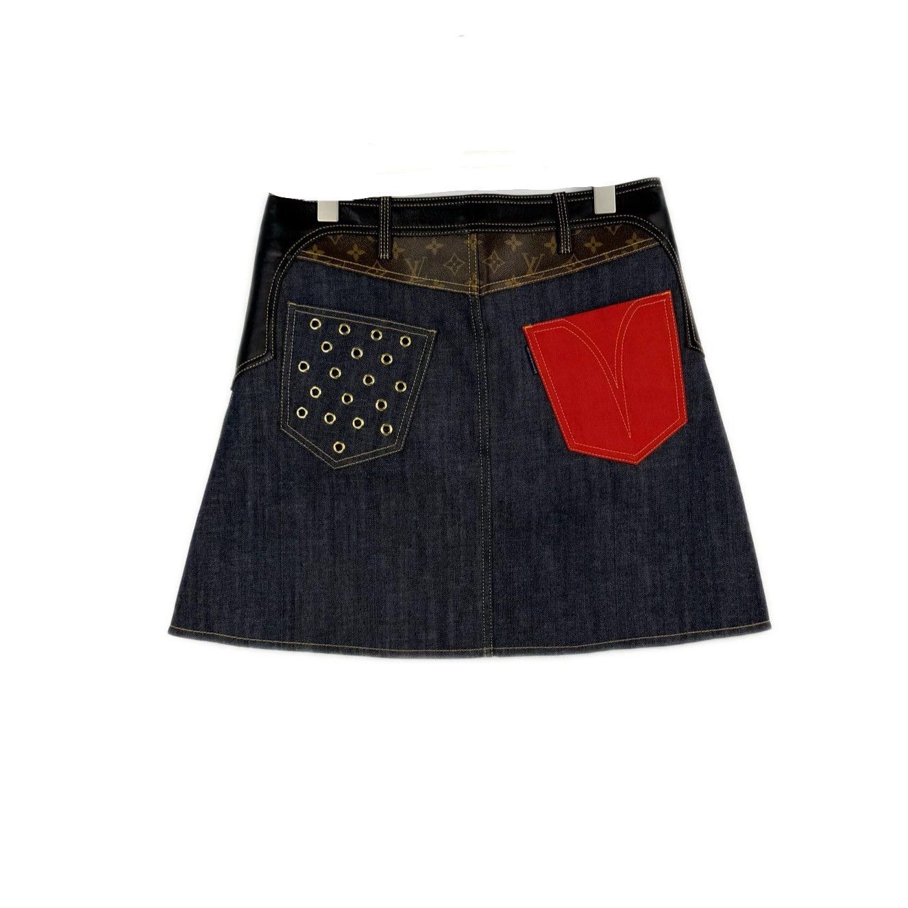 Louis Vuitton Louis Vuitton Blue Denim Skirt with Gold Buckle - dmc Size US 34 / EU 50 - 2 Thumbnail
