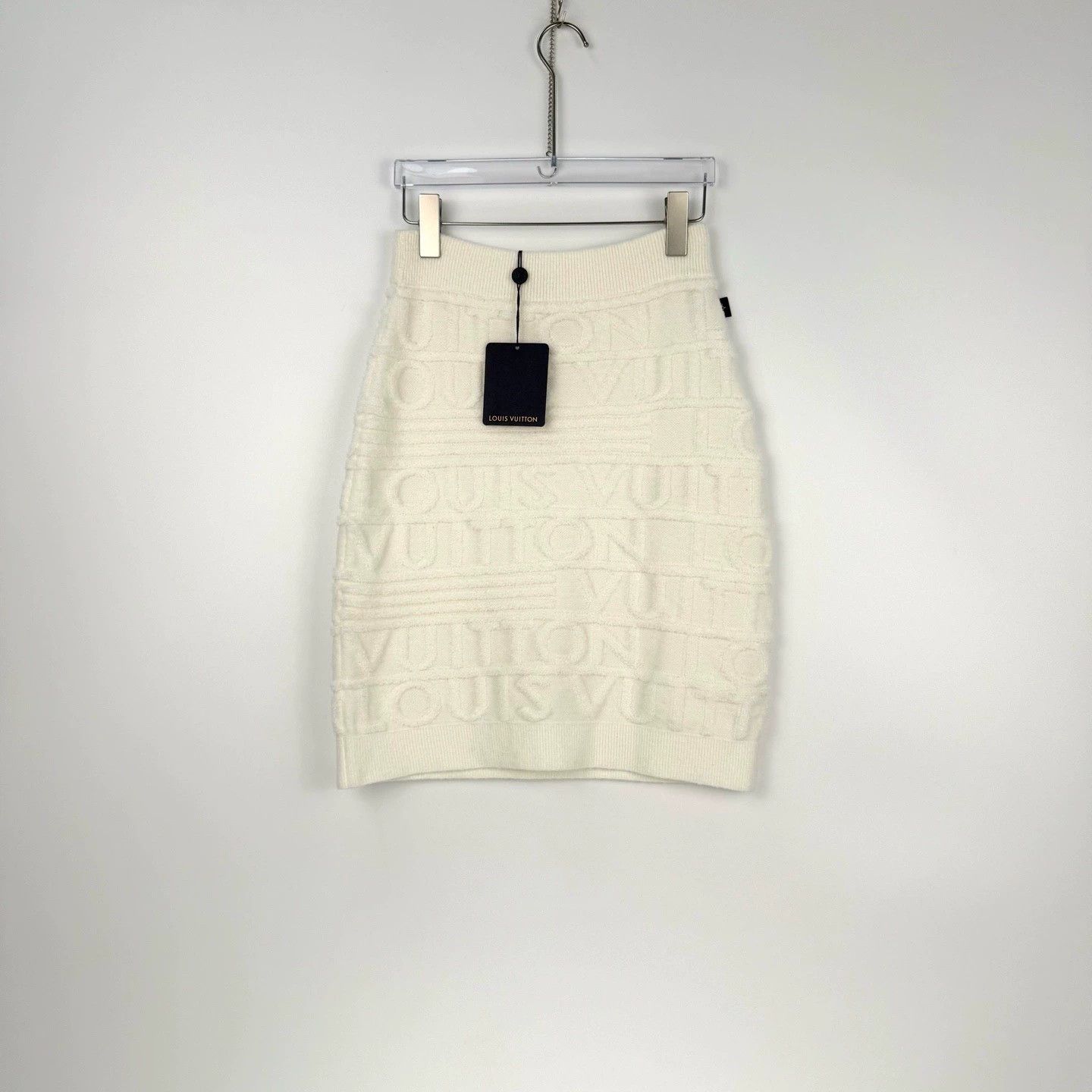 Louis Vuitton Louis Vuitton White Logo Wool Skirt - dmc Size US 26 / EU 42 - 3 Thumbnail