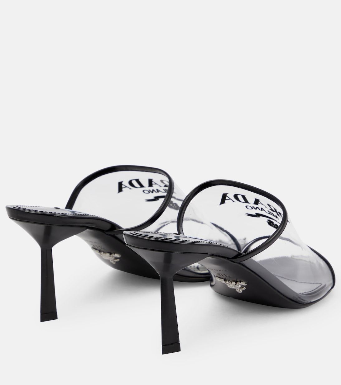 Prada plex logo extended sole mules 75mm black Size US 12 / IT 42 - 2 Thumbnail