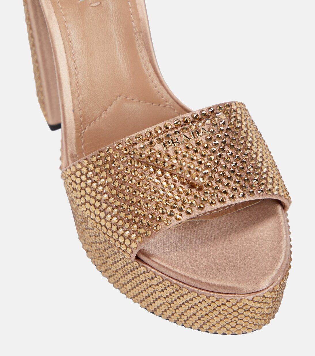 Prada Embellished satin platform sandals Size US 11 / IT 41 - 3 Thumbnail