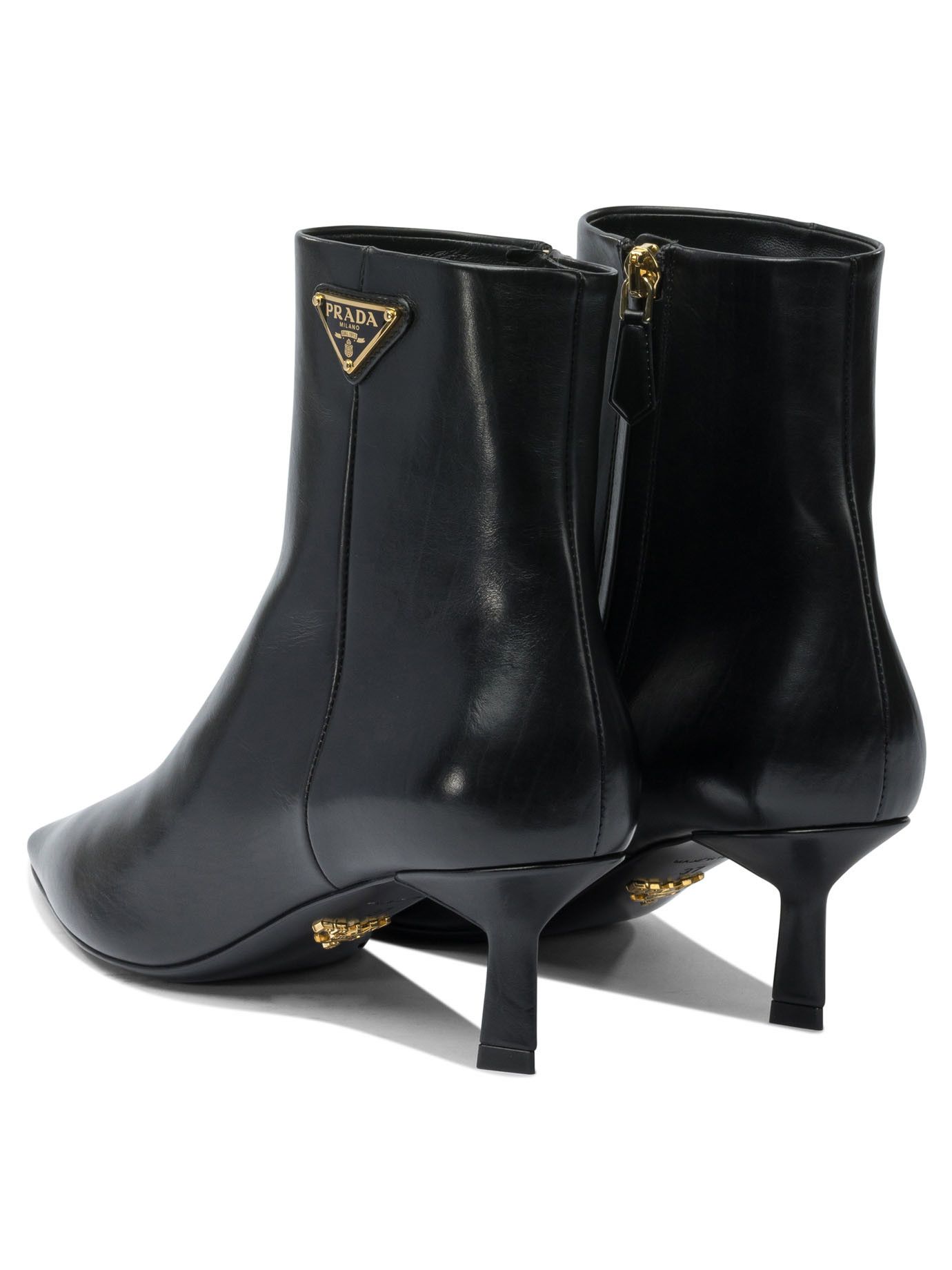 Prada Prada Logo Leather Ankle Boots 30 Mm IT 37 Women - USA Duties Paid Size US 7 / IT 37 - 4 Thumbnail