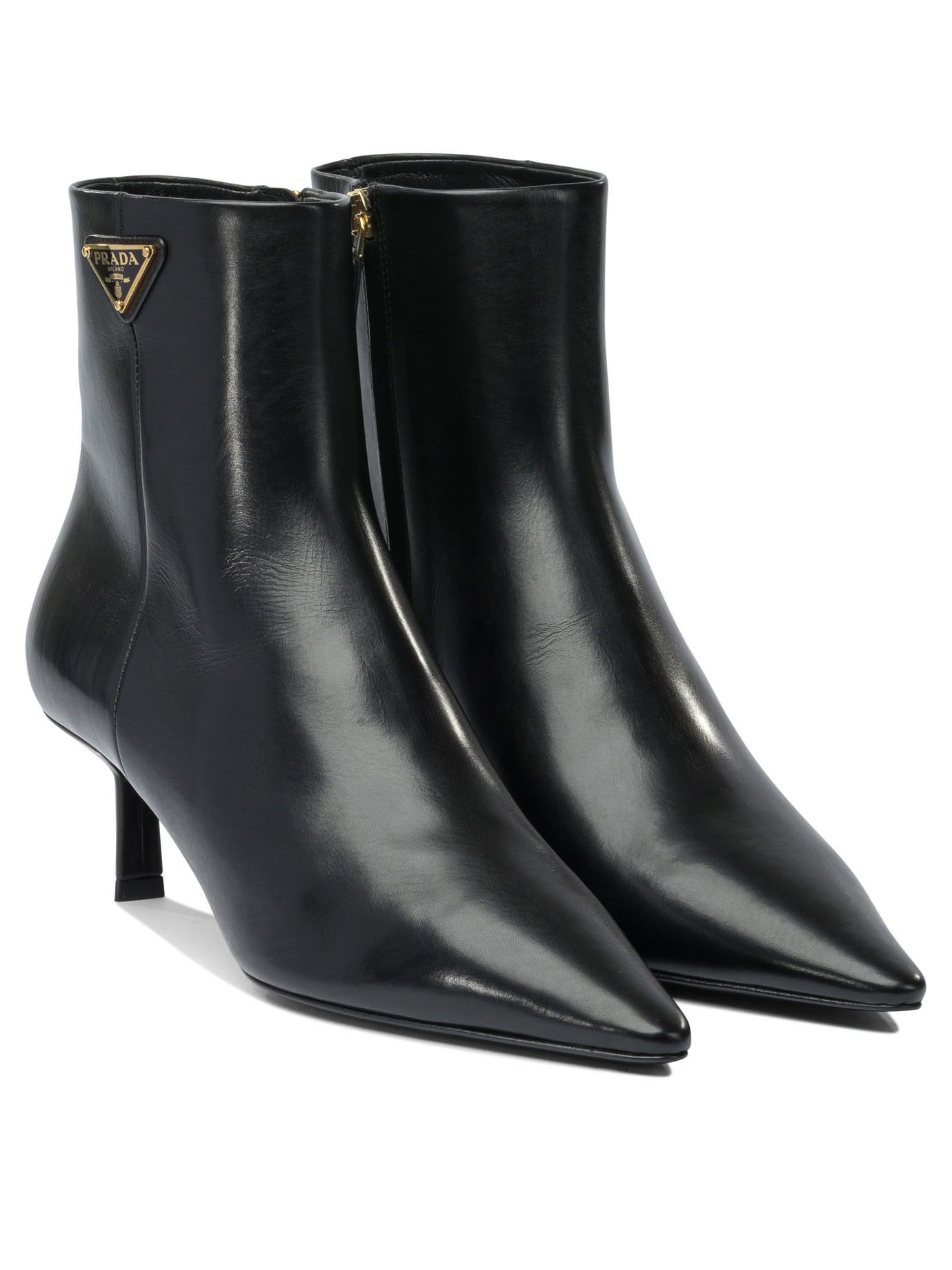 Prada Prada Logo Leather Ankle Boots 30 Mm IT 37 Women - USA Duties Paid Size US 7 / IT 37 - 2 Thumbnail