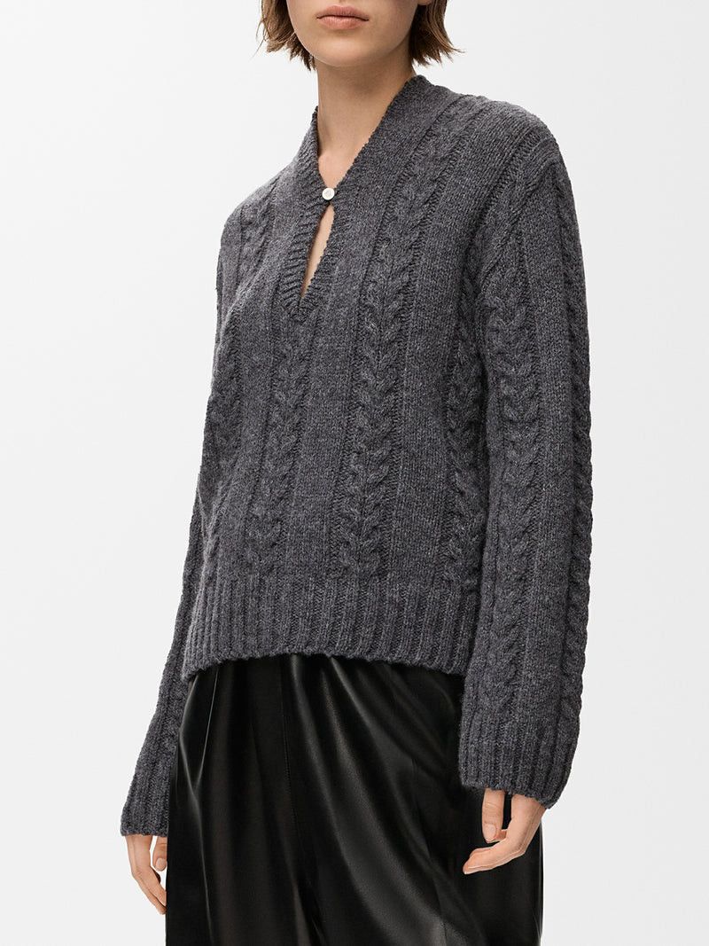 Loewe SWEATER IN TEXTURED MOULINÉ WOOL Size M / US 6-8 / IT 42-44 - 3 Thumbnail